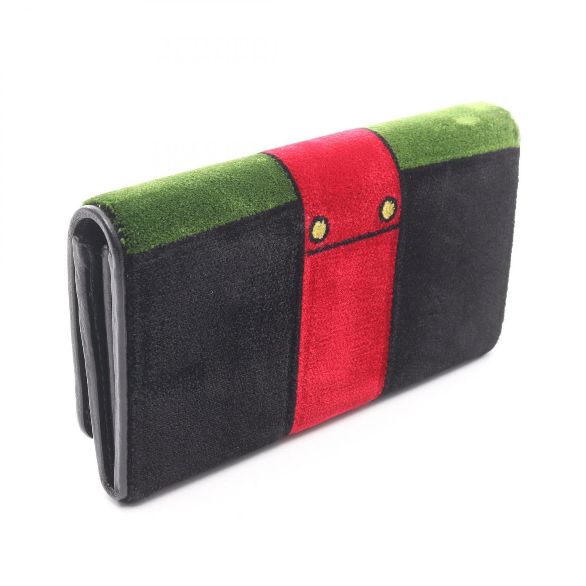 Fabric Leather Long Wallet (Bi-Fold) (Pre-Owned) - Prada - Modalova