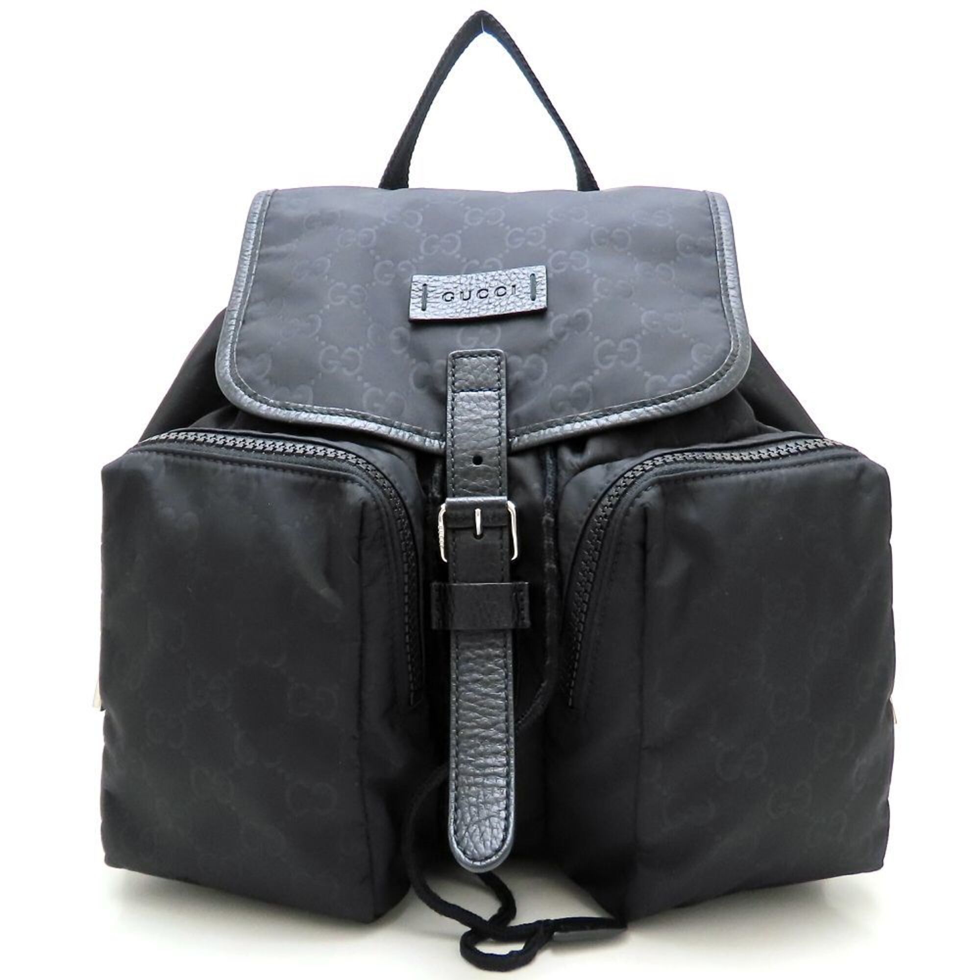Nylon Leather Backpack (Pre-Owned) - Gucci - Modalova