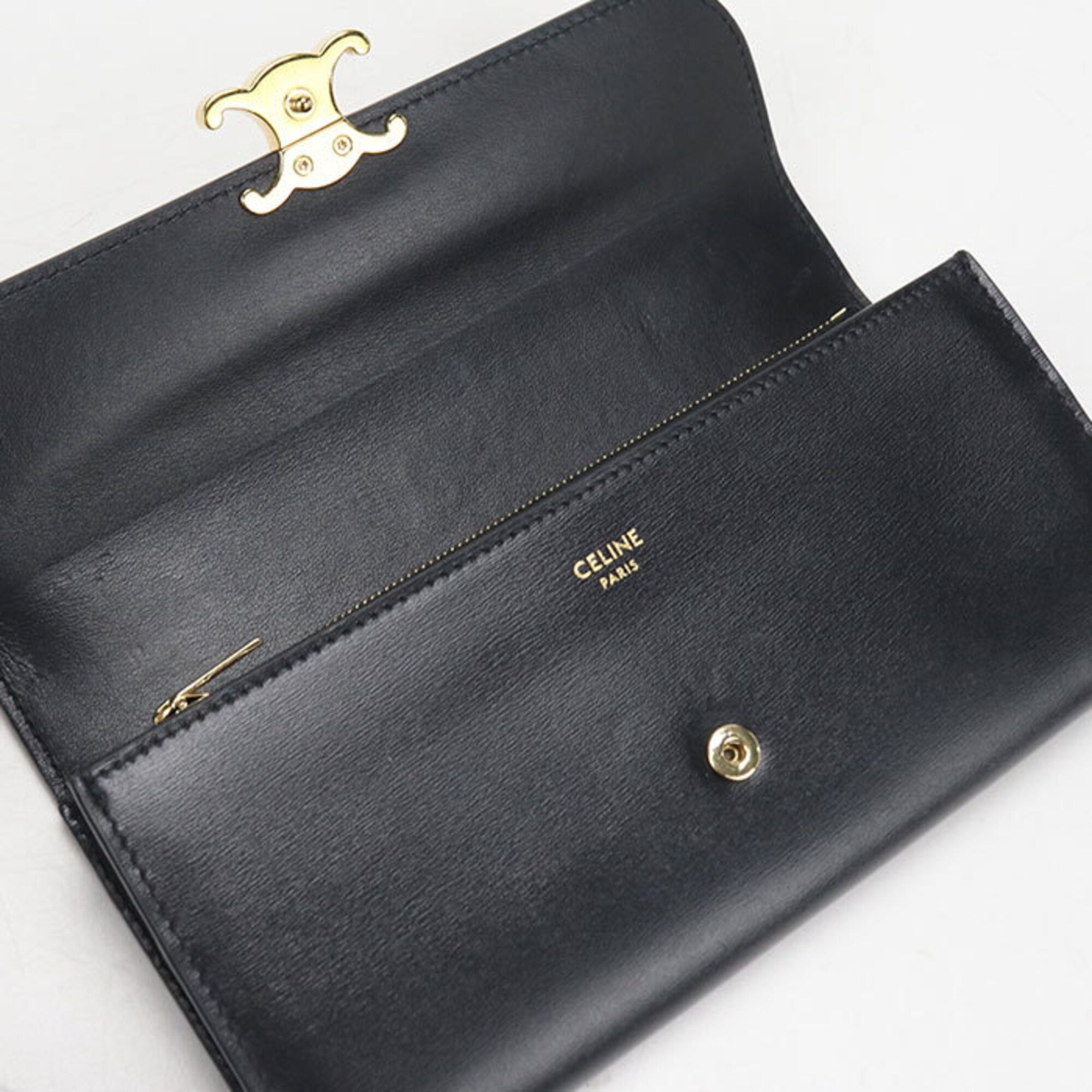 Leather Long Wallet (Bi-Fold) (Pre-Owned) - Celine - Modalova