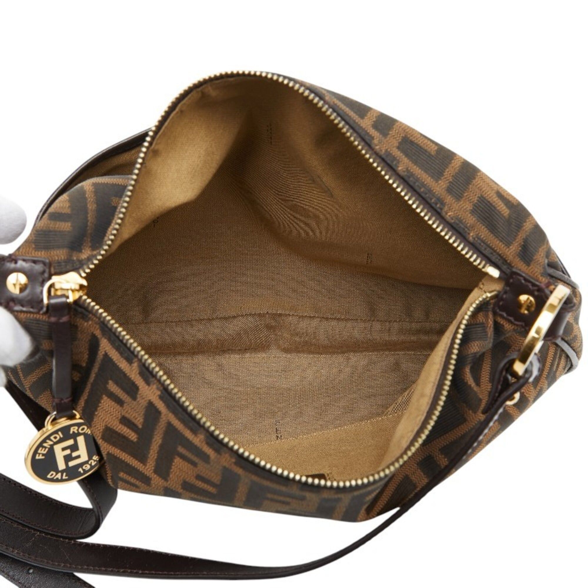 Zucca Canvas Leather Shoulder Bag (Pre-Owned) - Fendi - Modalova