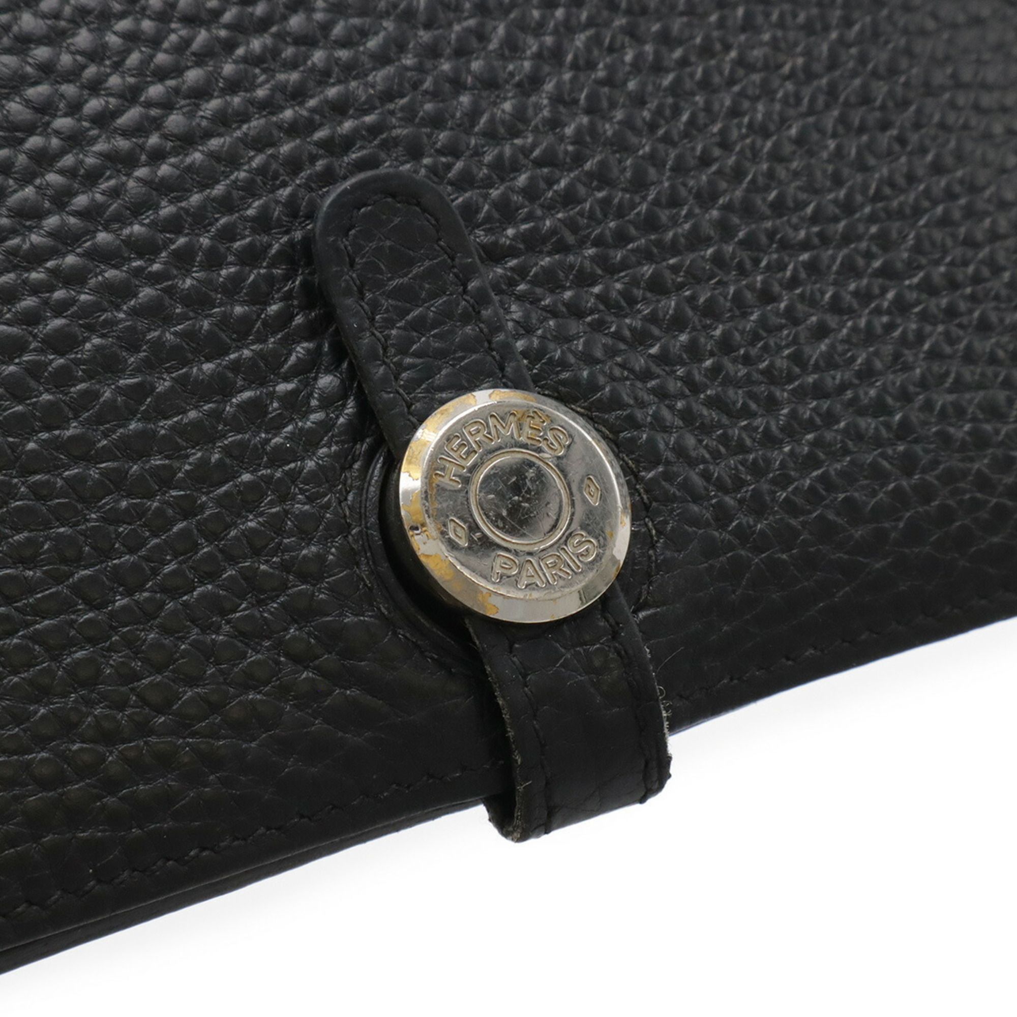 Dogon Duo Taurillon Clemence Leather Long Wallet (Bi-Fold) (Pre-Owned) - Hermes - Modalova