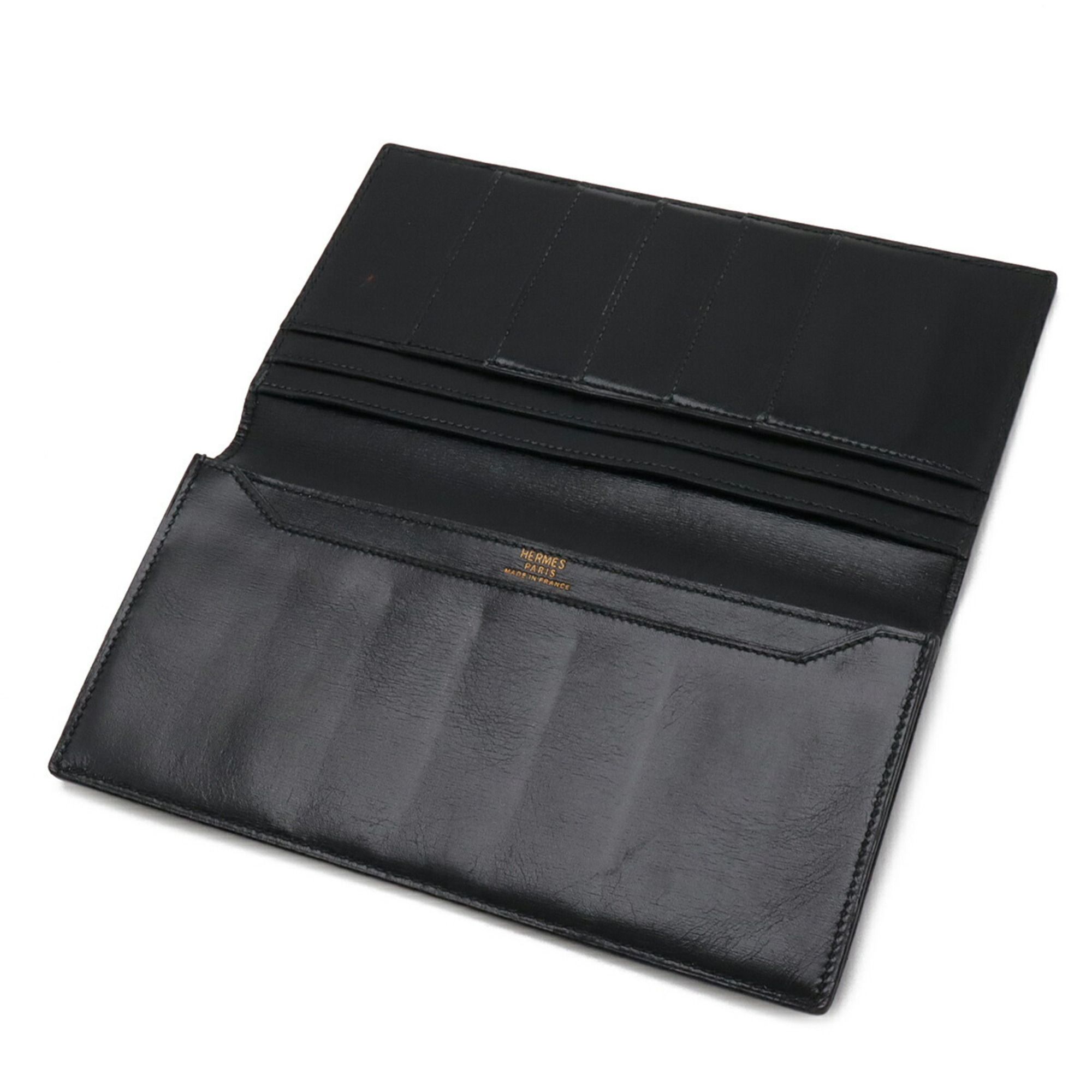 Osaka Box Calf Leather Long Wallet (Bi-Fold) (Pre-Owned) - Hermes - Modalova