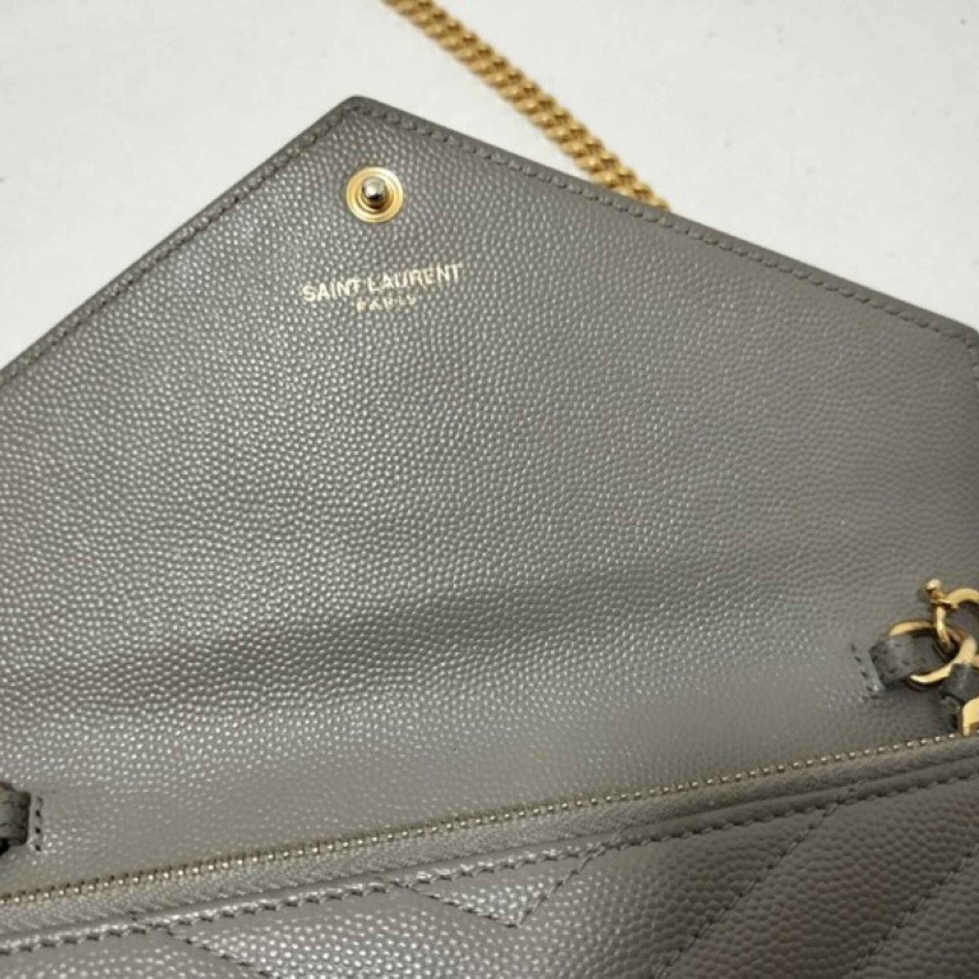 Leather Chain/Shoulder Wallet (Pre-Owned) - Yves Saint Laurent - Modalova