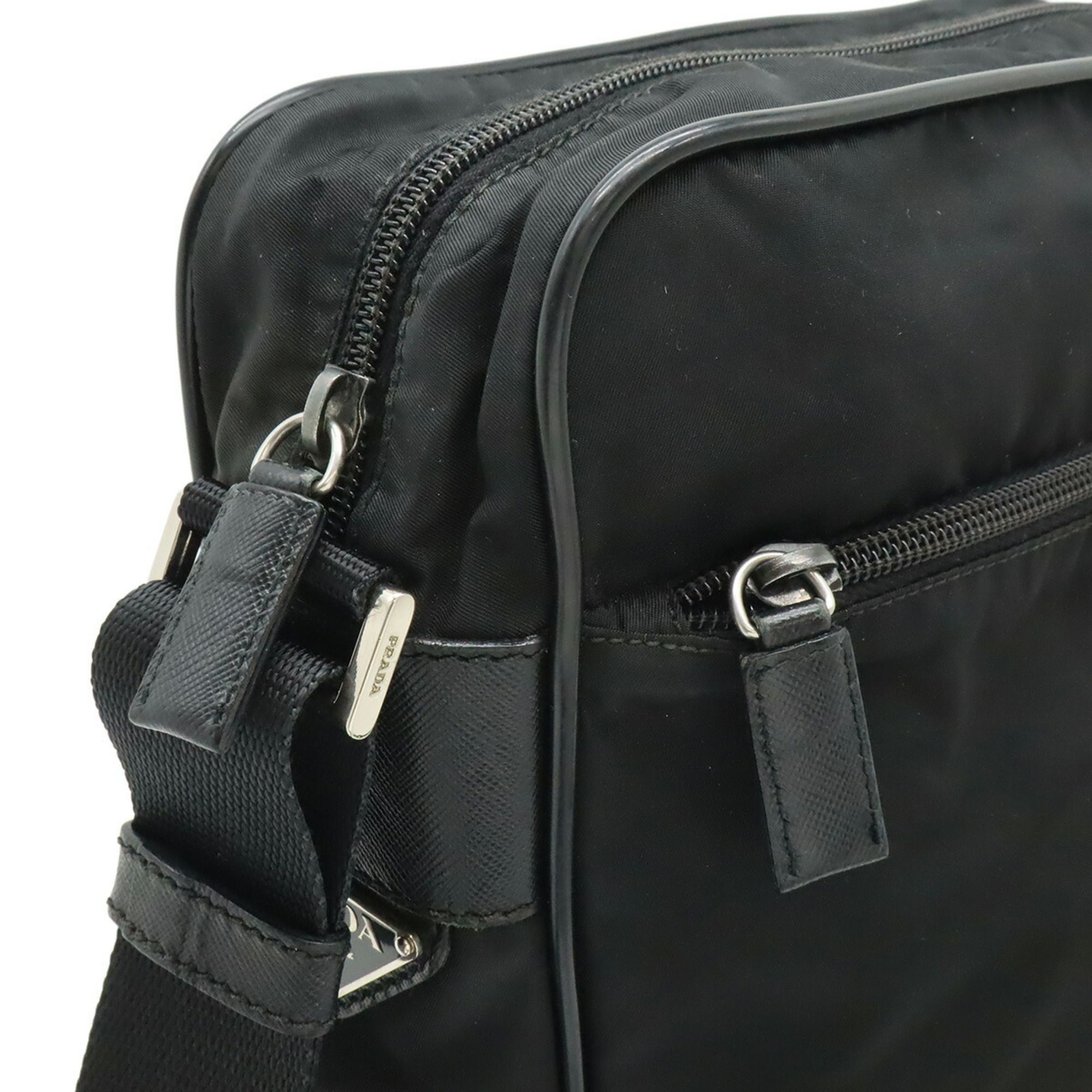 Nylon Leather Messenger Bag Shoulder Bag (Pre-Owned) - Prada - Modalova