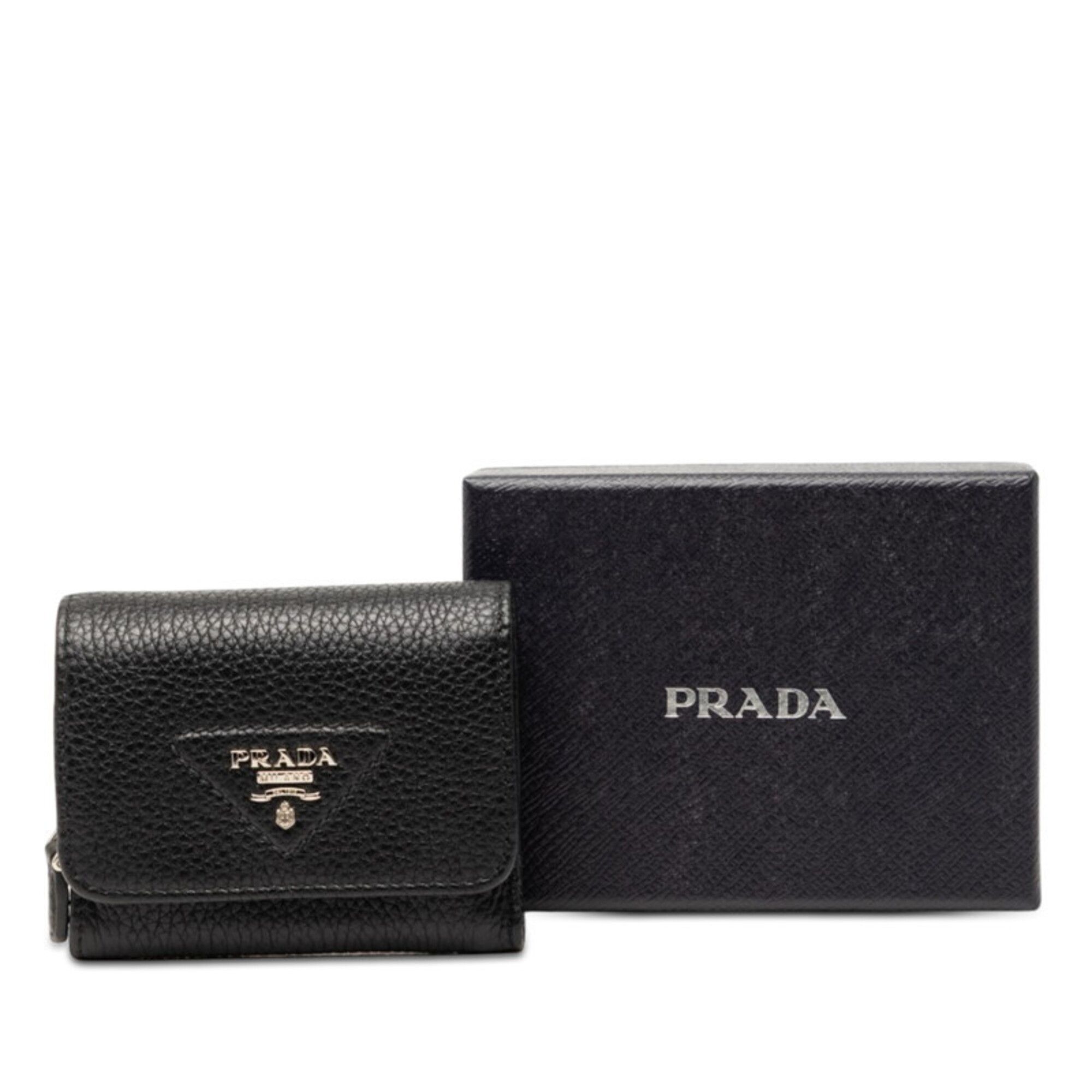 Leather Wallet (Tri-Fold) (Pre-Owned) - Prada - Modalova