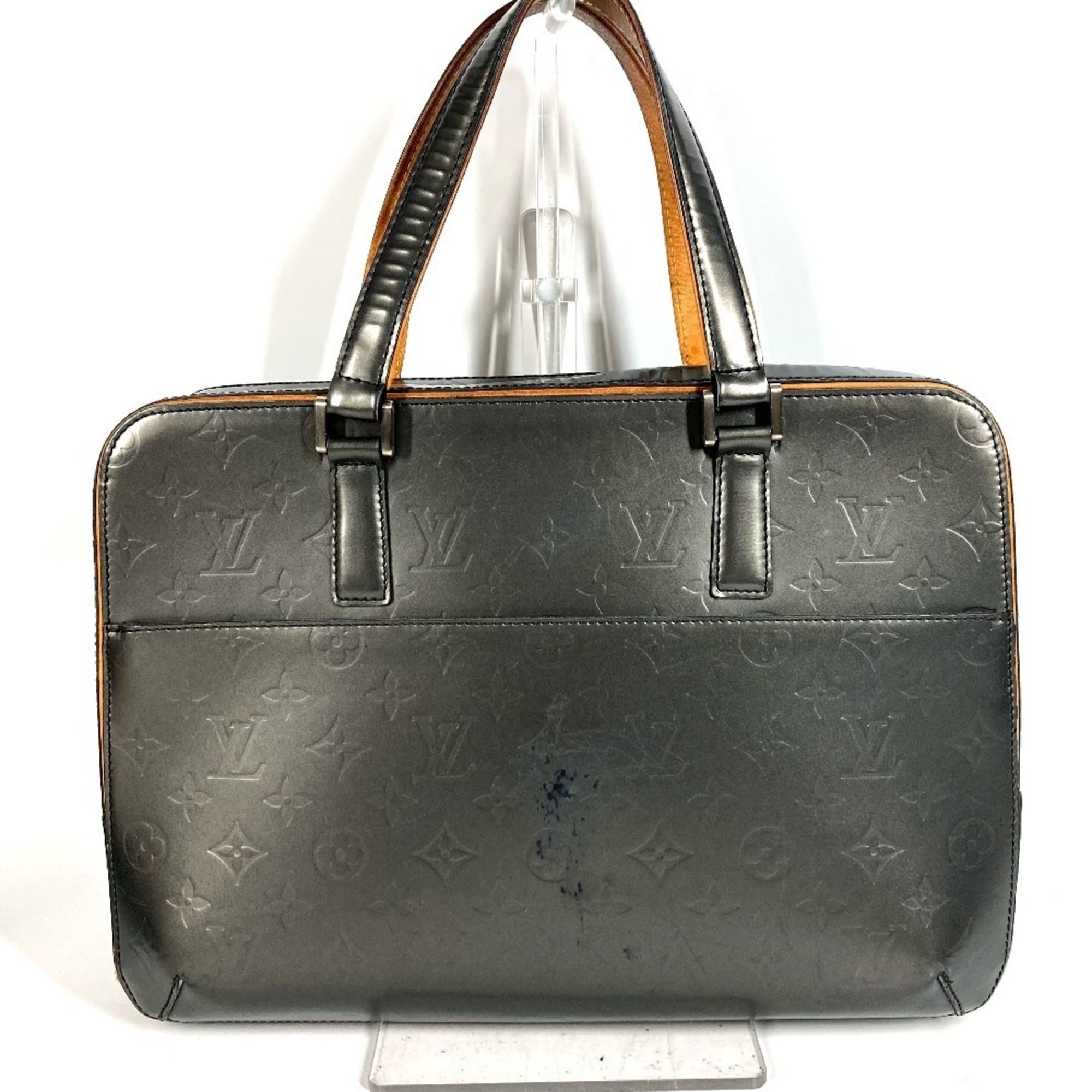 Monogram Mat Leather Briefcase Tote Bag (Pre-Owned) - Louis Vuitton - Modalova