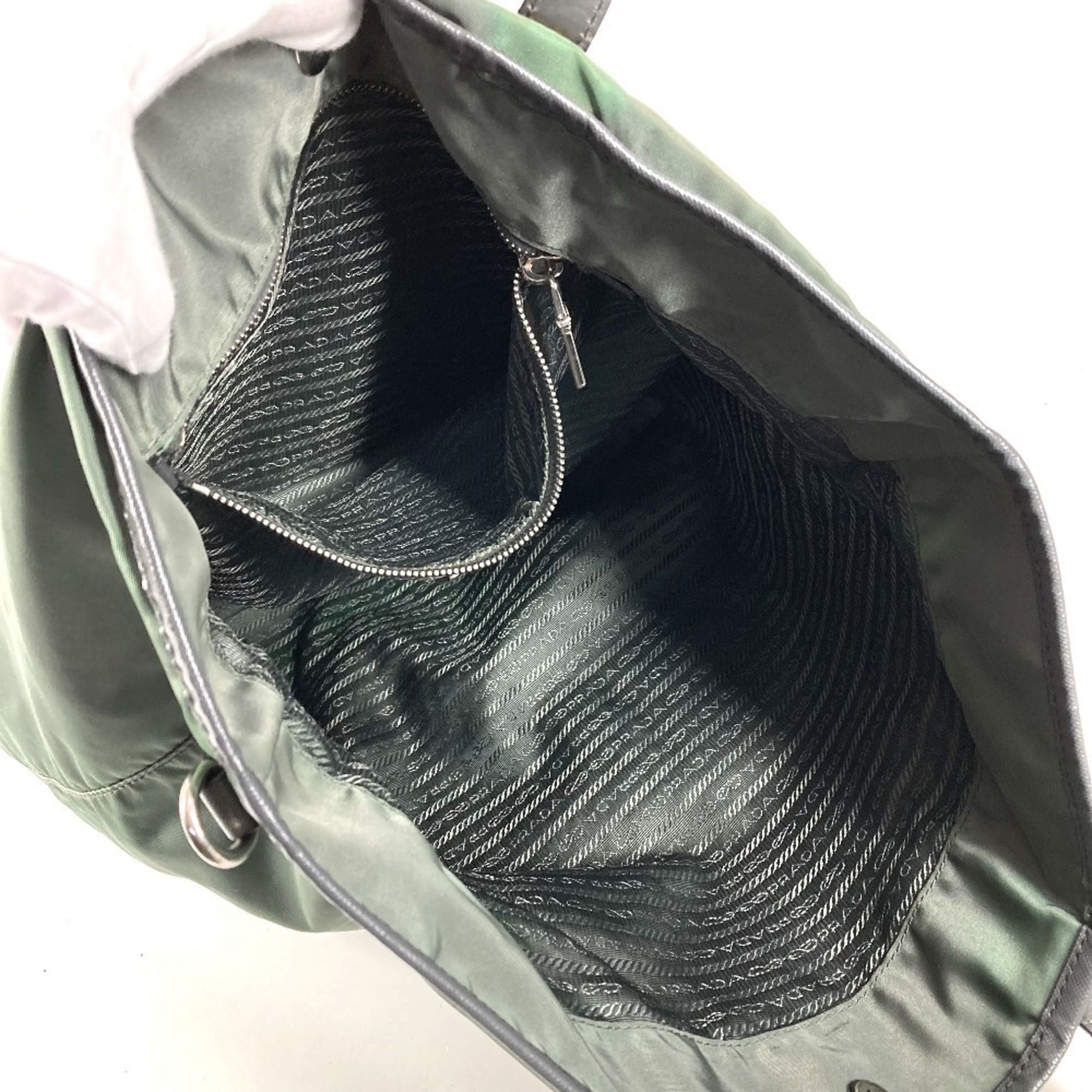 Nylon Leather Shoulder Bag Tote Bag (Pre-Owned) - Prada - Modalova