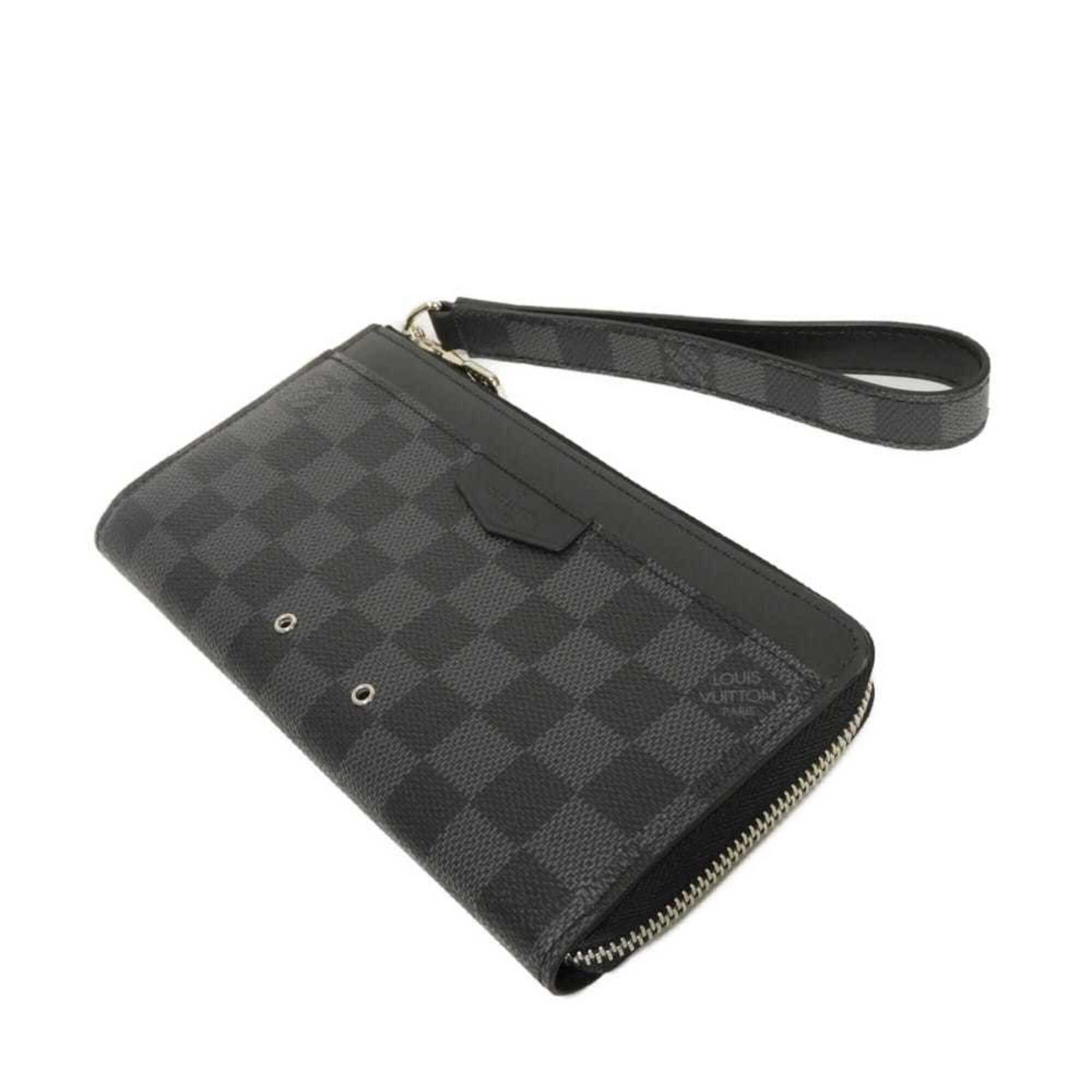 Damier Graphite Damier Graphite Canvas Leather Long Wallet (Bi-Fold) (Pre-Owned) - Louis Vuitton - Modalova