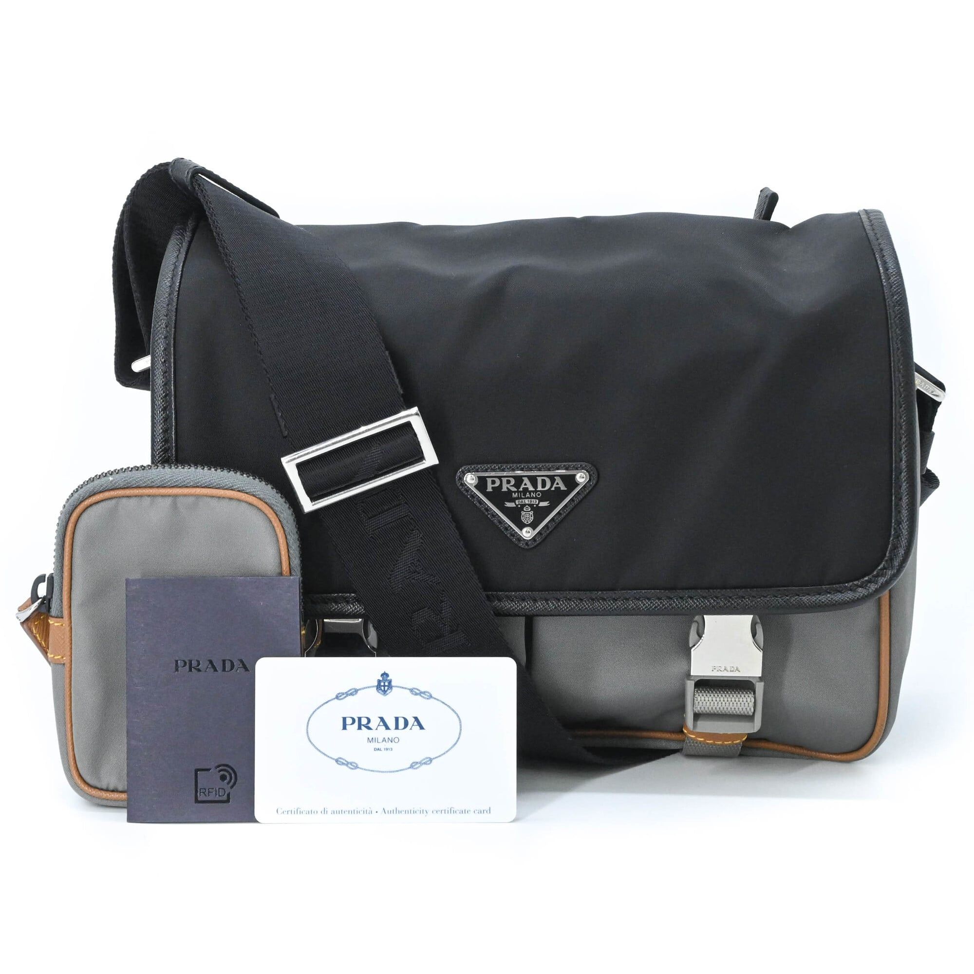Nylon Leather Shoulder Bag (Pre-Owned) - Prada - Modalova