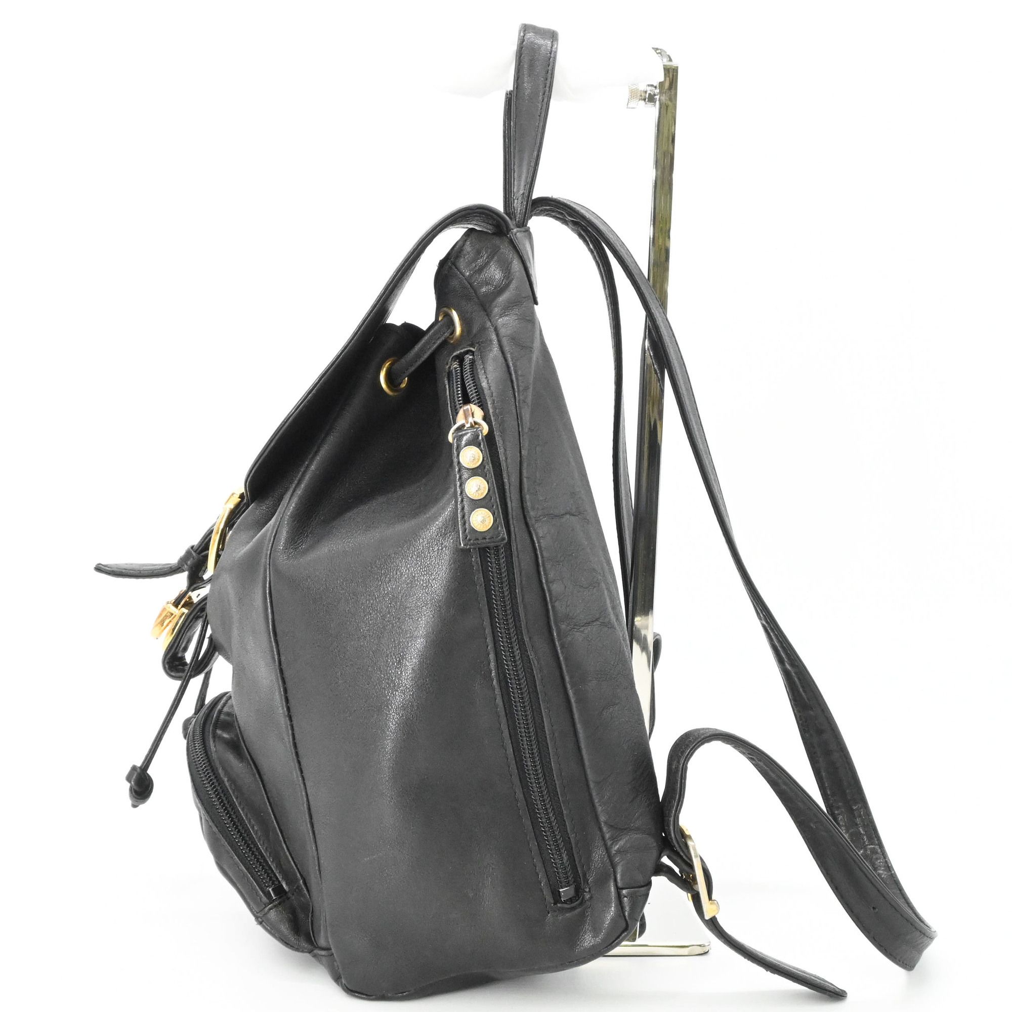 Leather Backpack (Pre-Owned) - Versace - Modalova