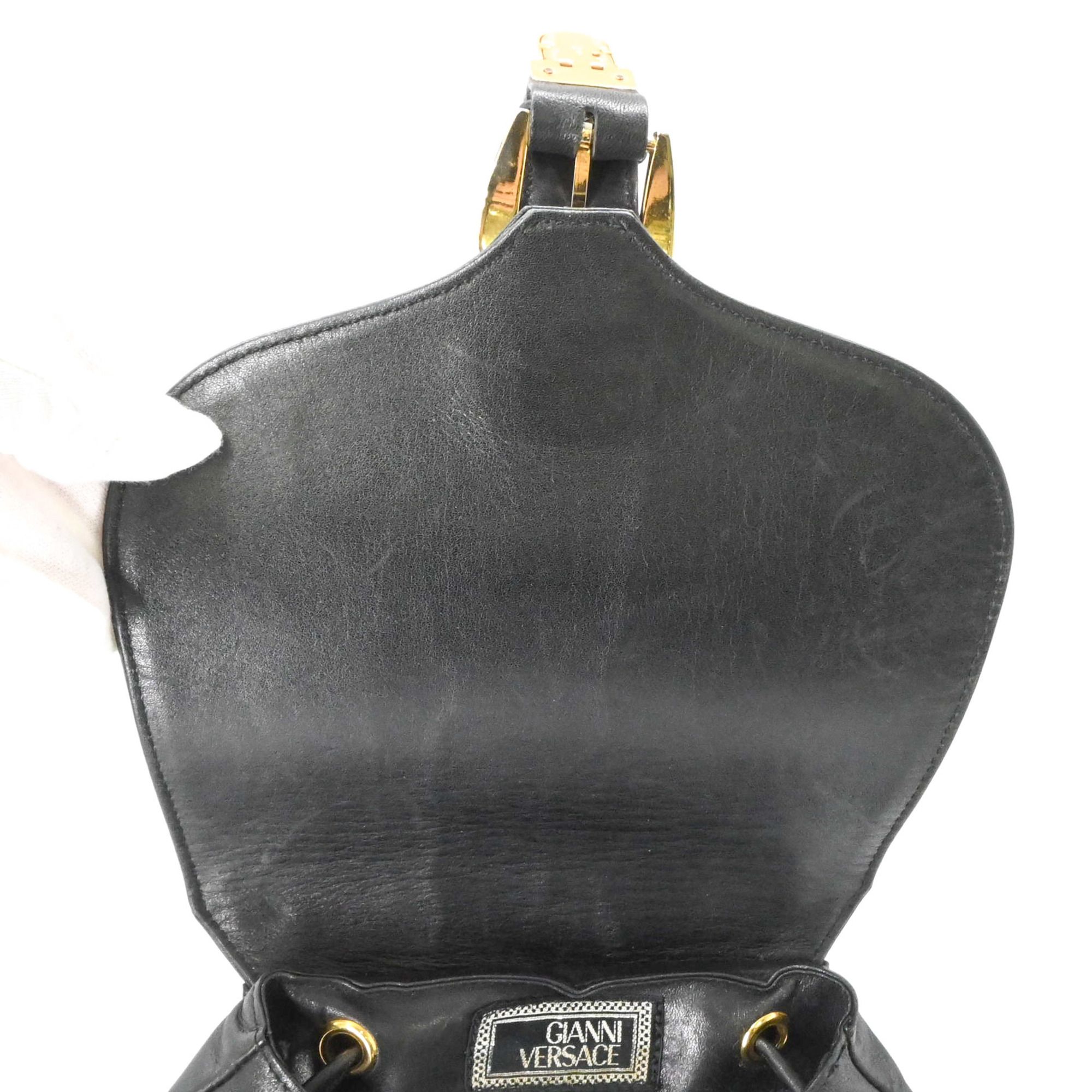 Leather Backpack (Pre-Owned) - Versace - Modalova