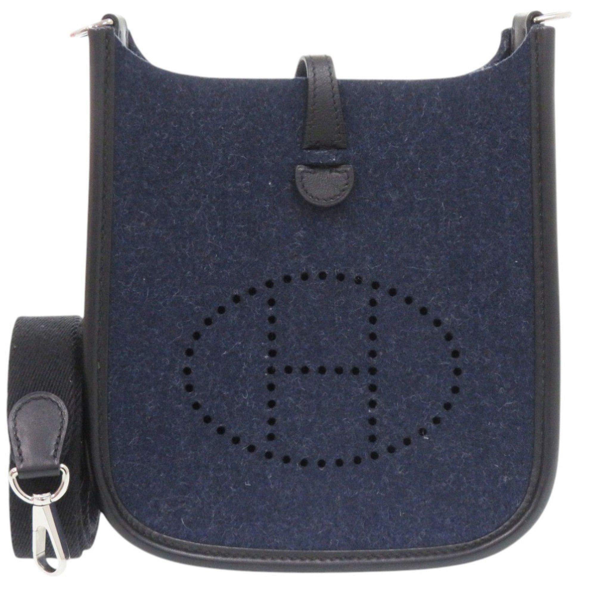 Nuit Felt Swift Leather Shoulder Bag (Pre-Owned) - Hermes - Modalova