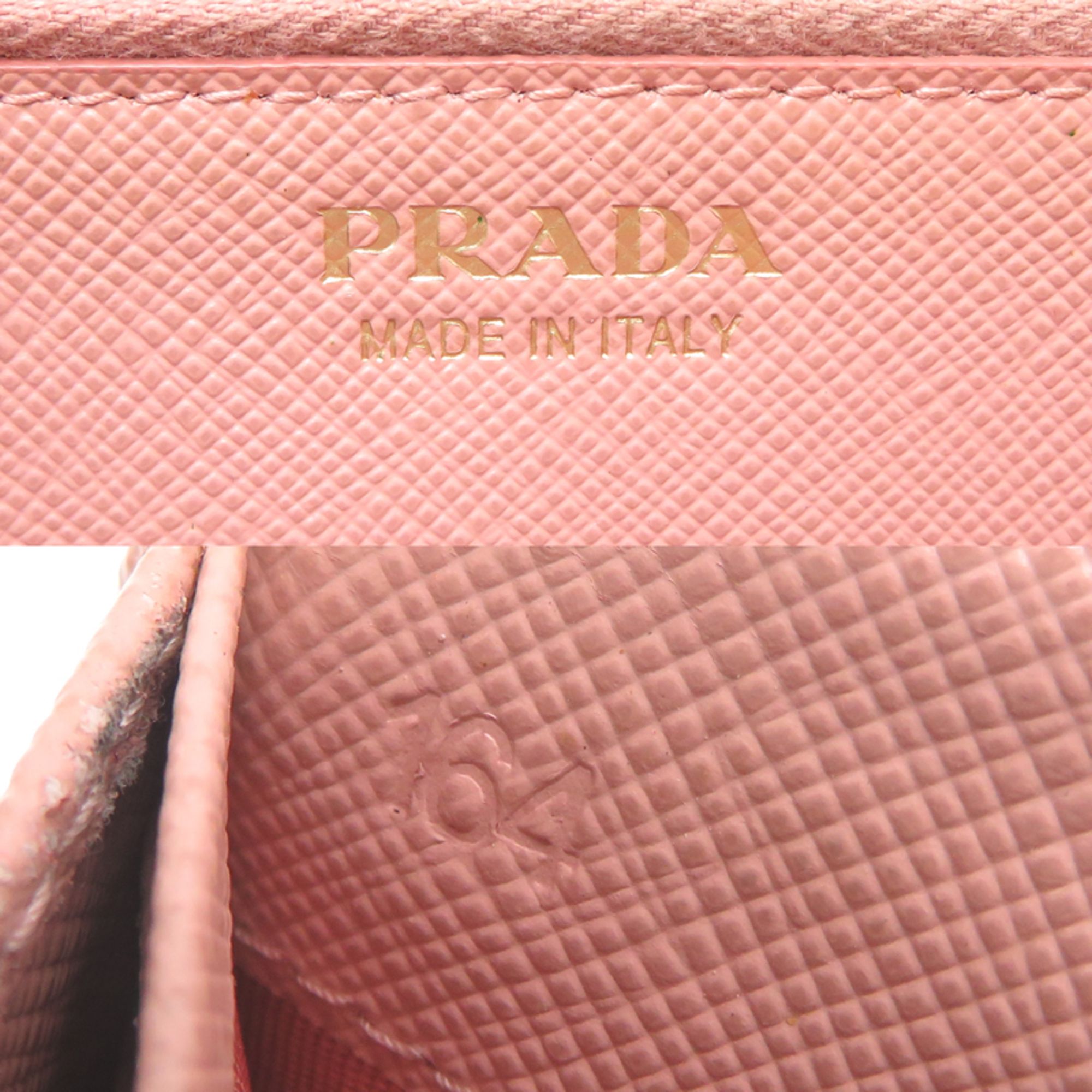 Leather Long Wallet (Bi-Fold) (Pre-Owned) - Prada - Modalova