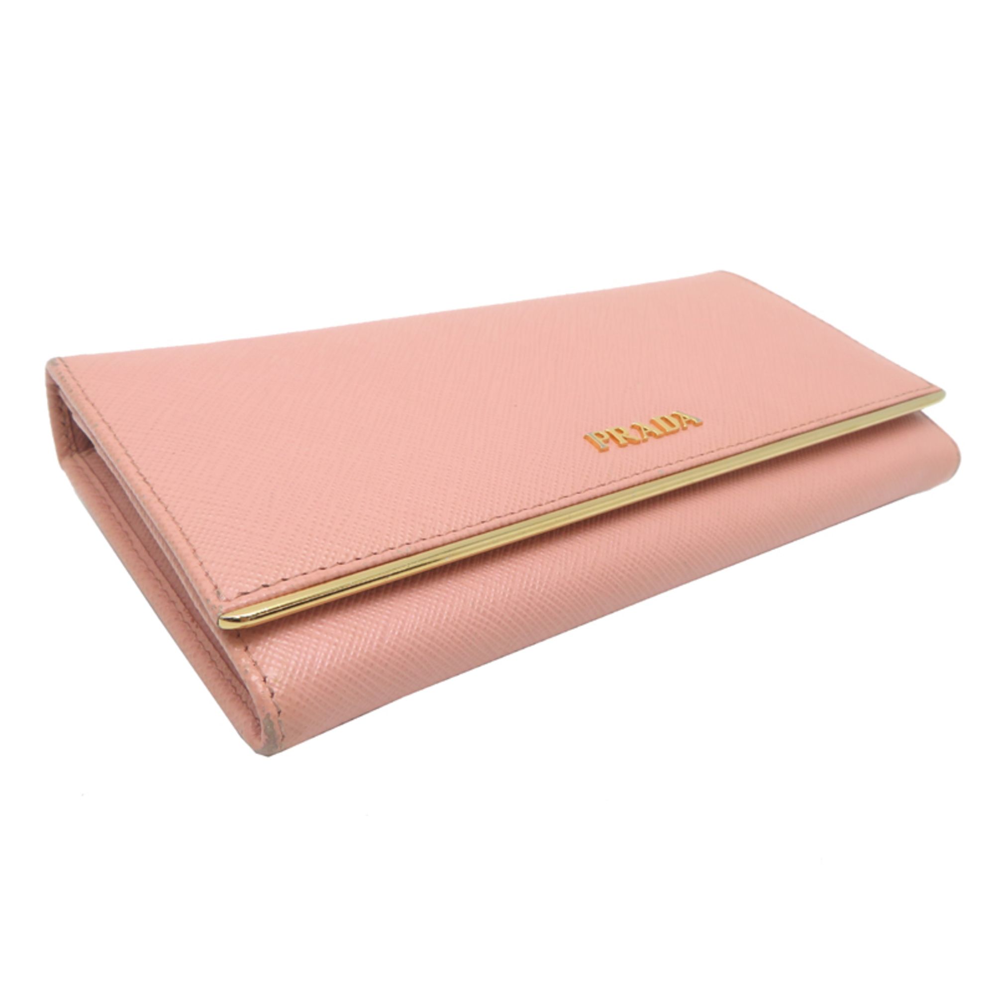 Leather Long Wallet (Bi-Fold) (Pre-Owned) - Prada - Modalova
