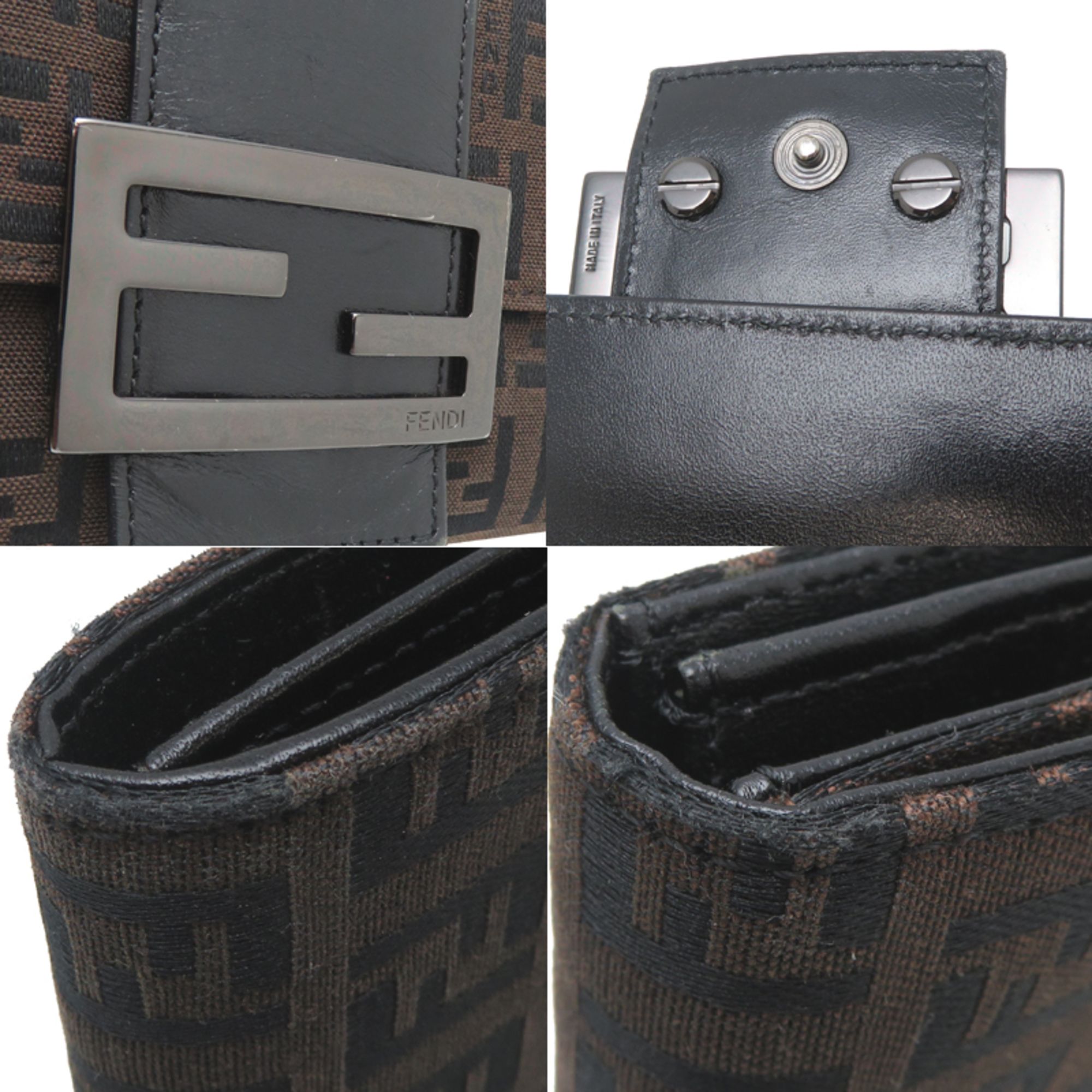 Canvas Leather Long Wallet (Bi-Fold) (Pre-Owned) - Fendi - Modalova
