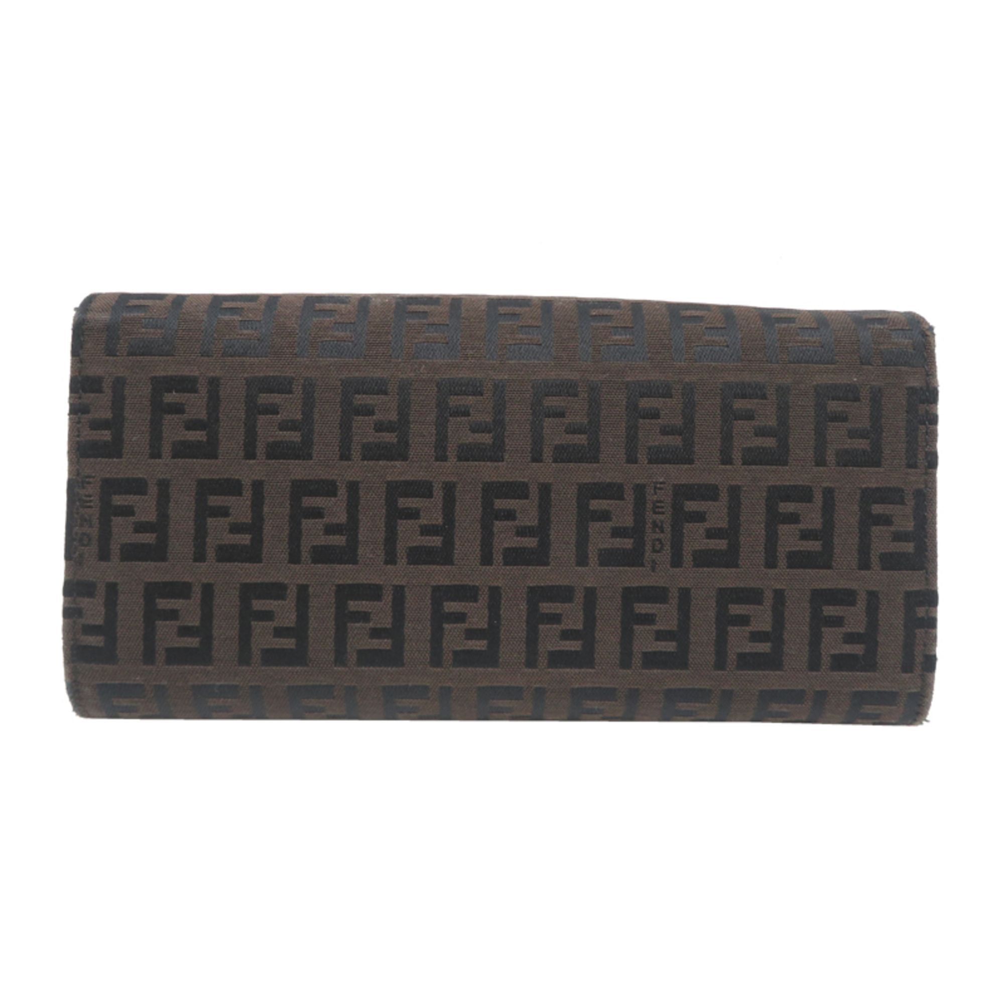 Canvas Leather Long Wallet (Bi-Fold) (Pre-Owned) - Fendi - Modalova