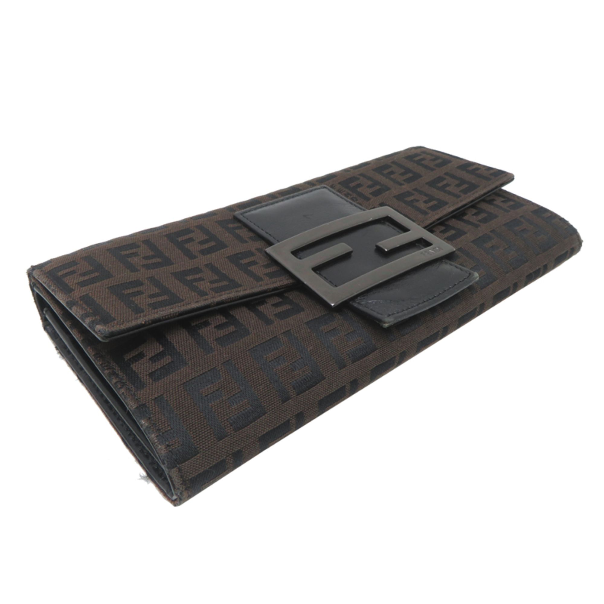 Canvas Leather Long Wallet (Bi-Fold) (Pre-Owned) - Fendi - Modalova