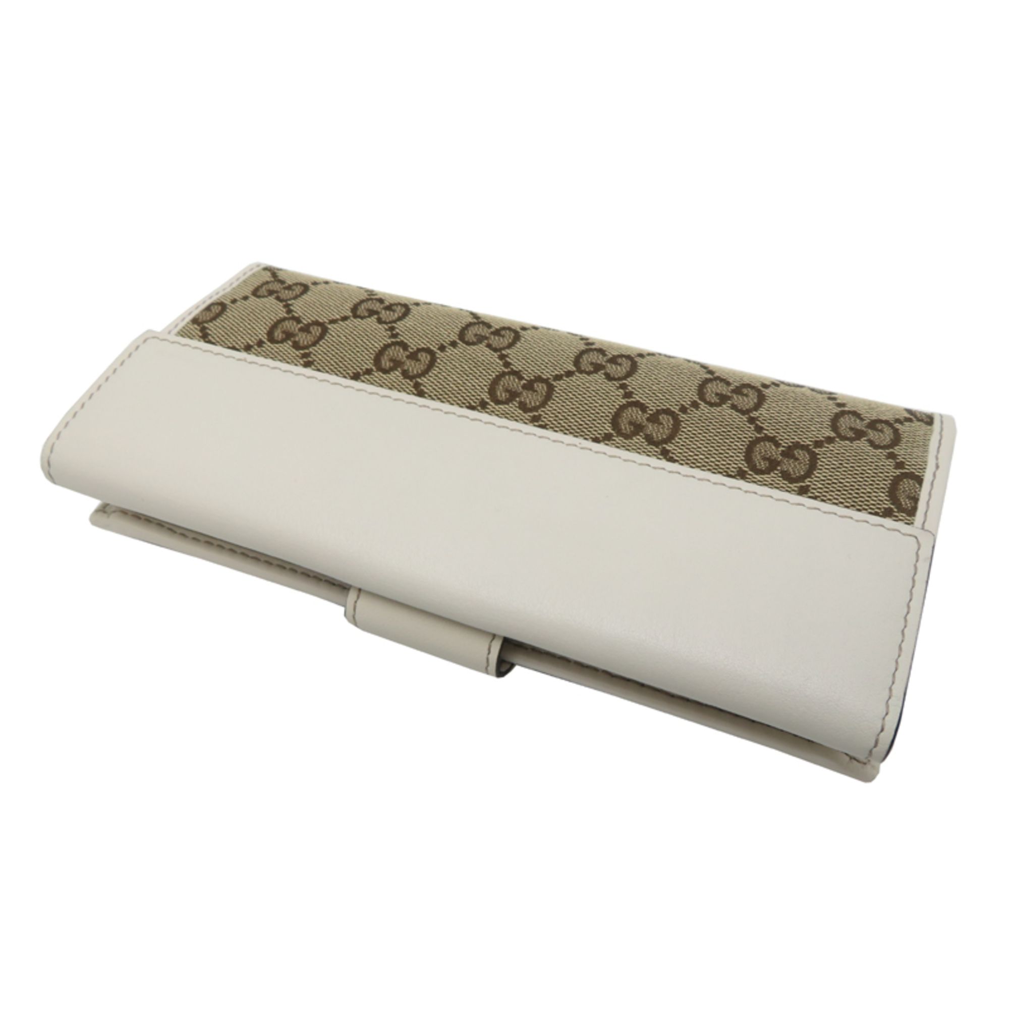 Canvas Leather Long Wallet (Bi-Fold) (Pre-Owned) - Gucci - Modalova