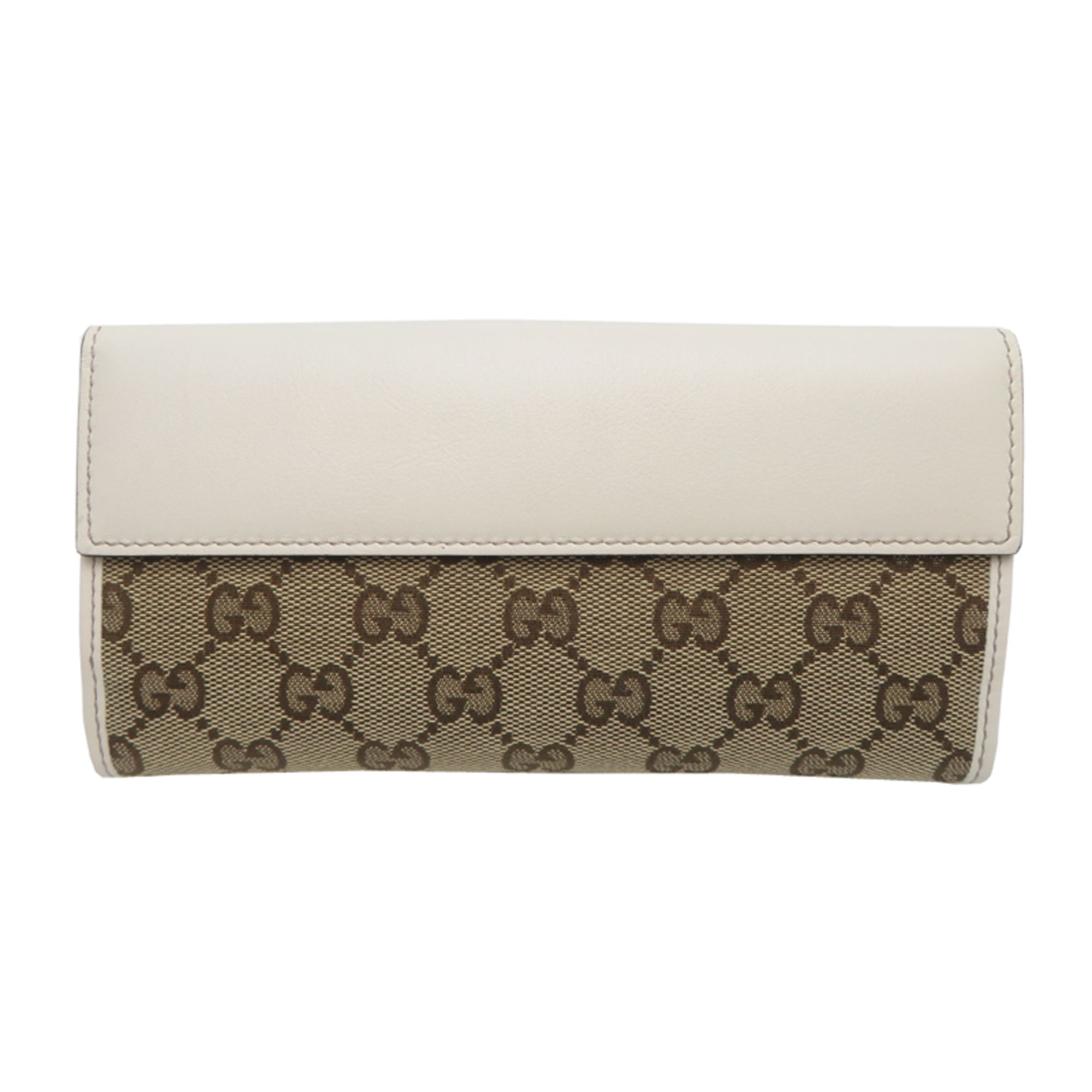 Canvas Leather Long Wallet (Bi-Fold) (Pre-Owned) - Gucci - Modalova