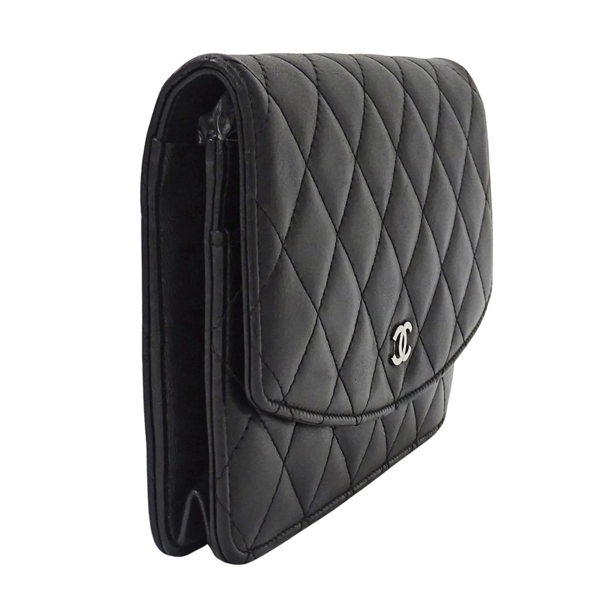Leather Long Wallet (Bi-Fold) (Pre-Owned) - Chanel - Modalova