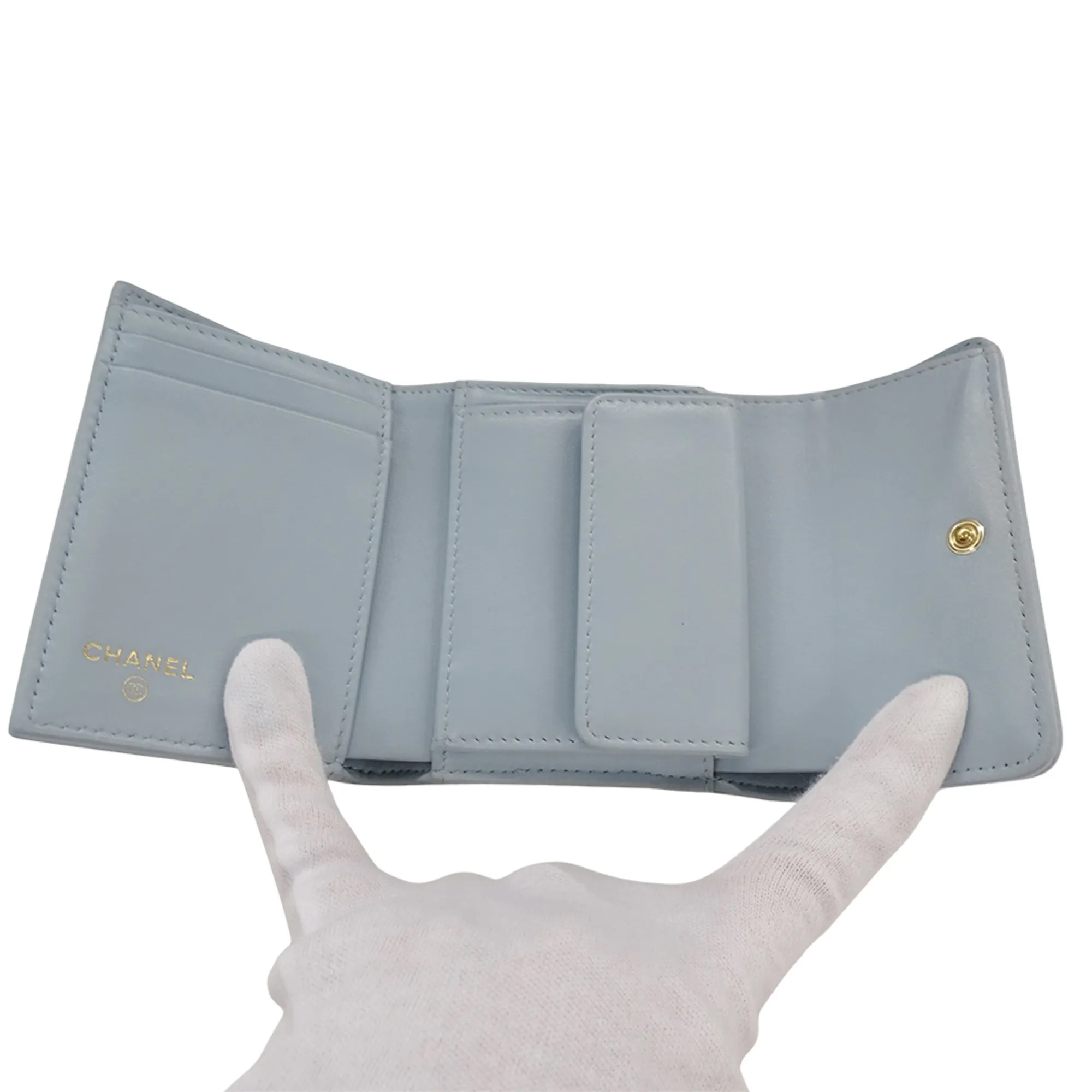 Grained Calfskin Wallet (Tri-Fold) (Pre-Owned) - Chanel - Modalova