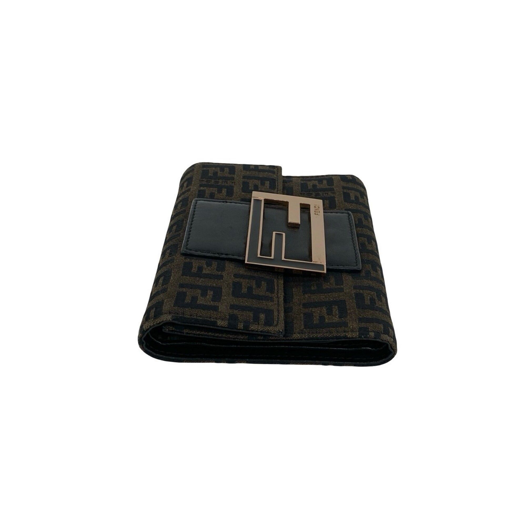 Canvas Leather Wallet (Tri-Fold) (Pre-Owned) - Fendi - Modalova