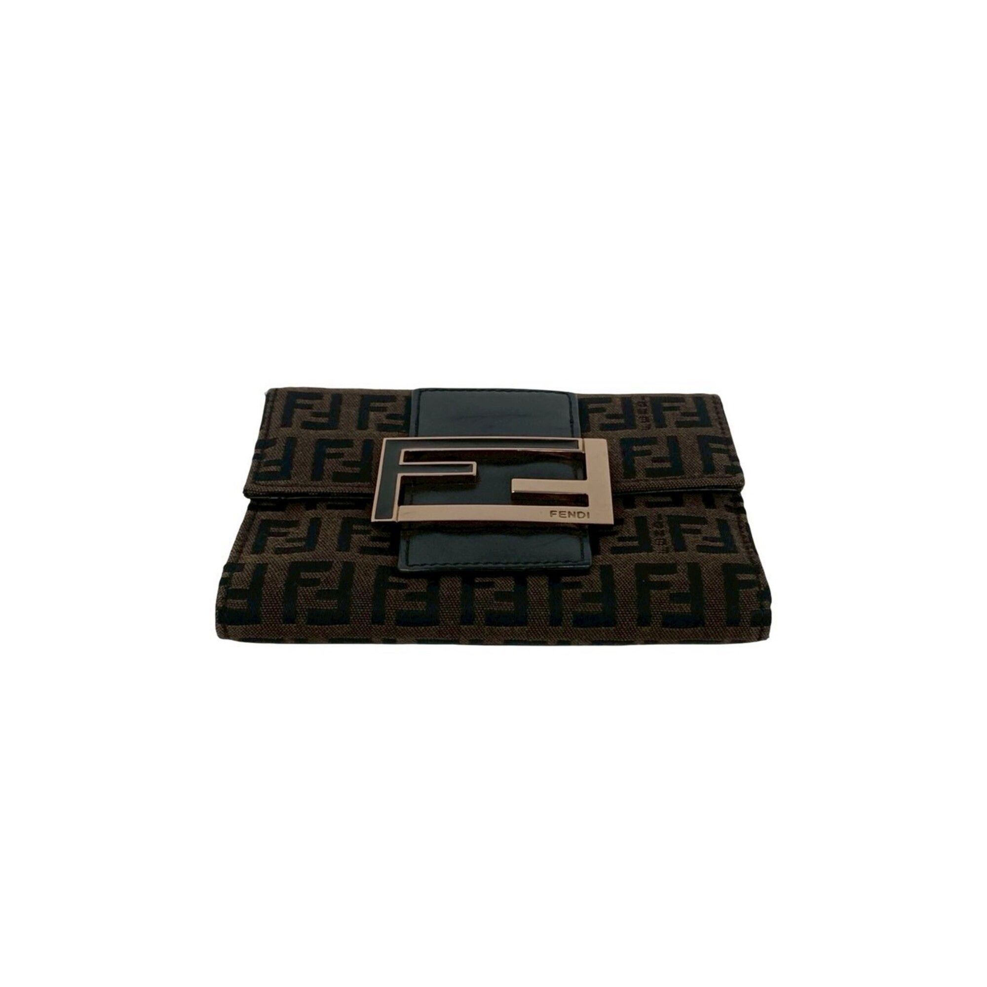 Canvas Leather Wallet (Tri-Fold) (Pre-Owned) - Fendi - Modalova
