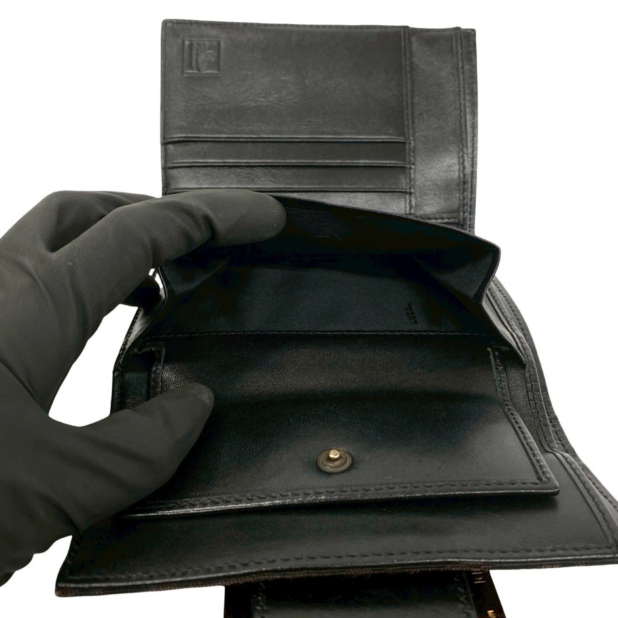 Canvas Leather Wallet (Tri-Fold) (Pre-Owned) - Fendi - Modalova