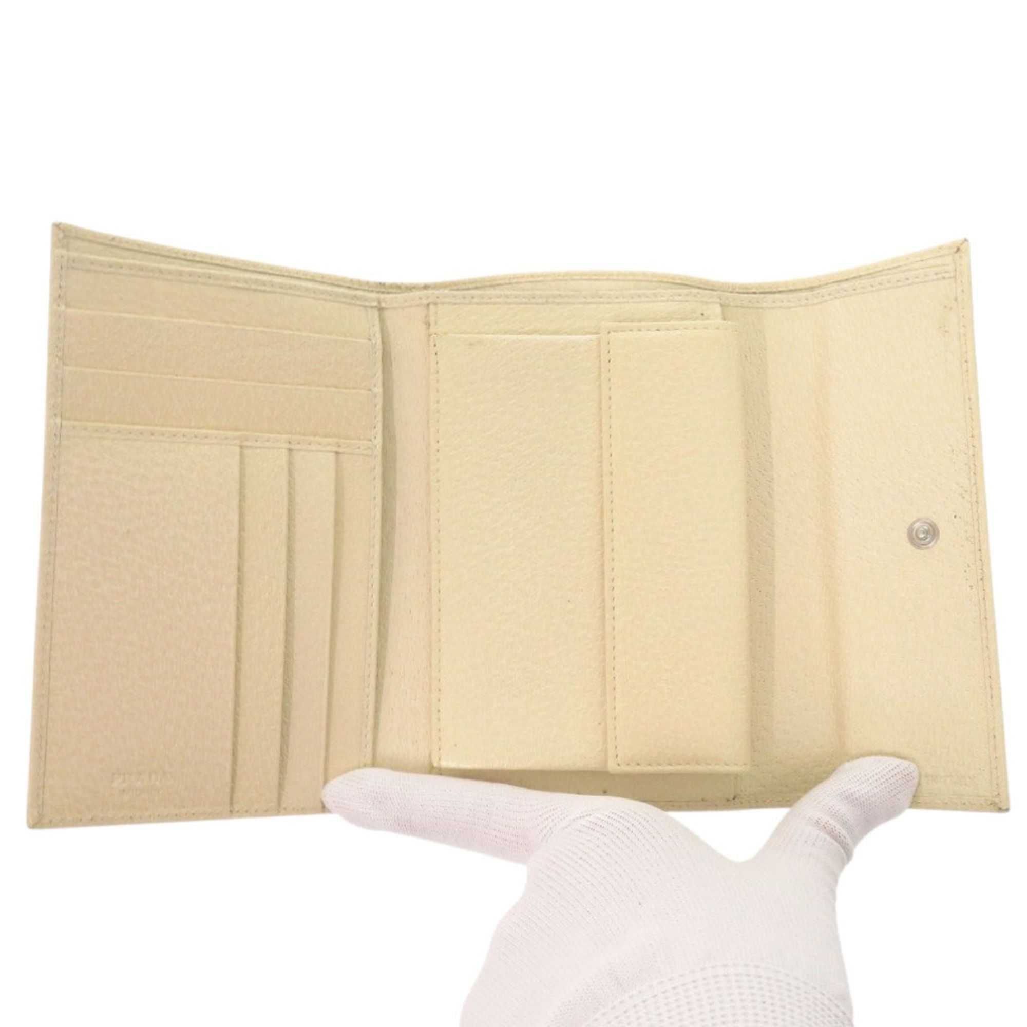 Leather Wallet (Tri-Fold) (Pre-Owned) - Prada - Modalova