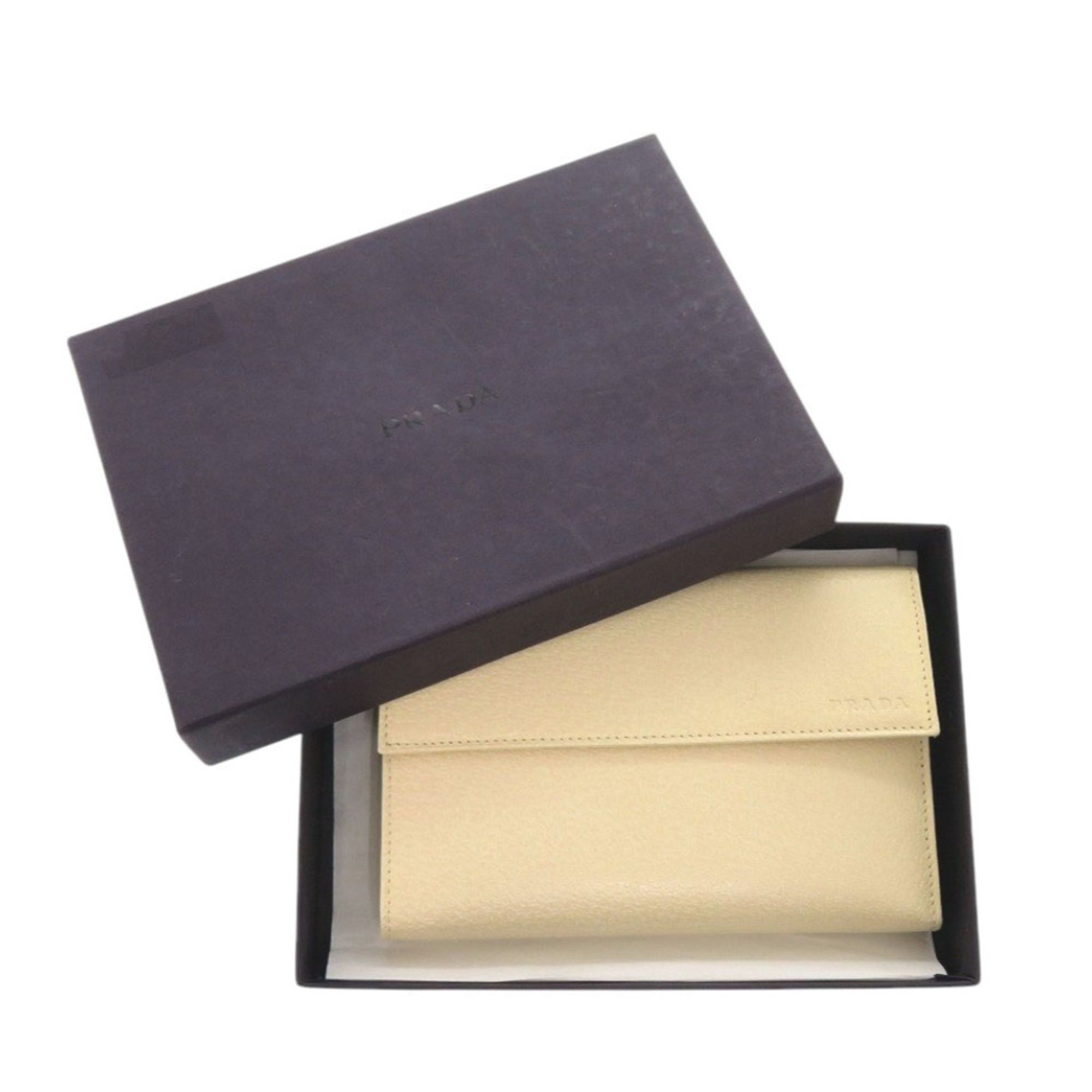 Leather Wallet (Tri-Fold) (Pre-Owned) - Prada - Modalova