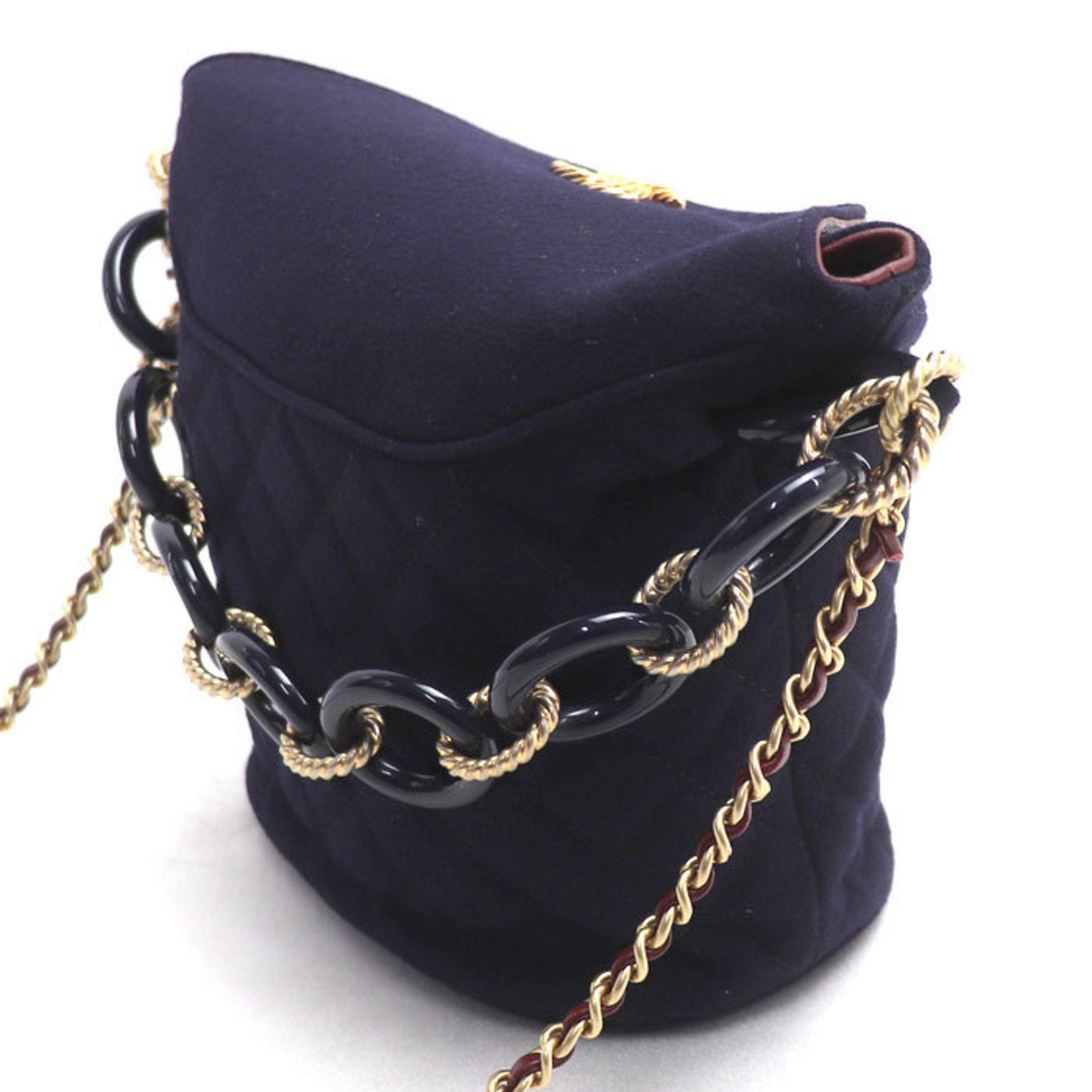 Wool Leather Shoulder Bag (Pre-Owned) - Chanel - Modalova