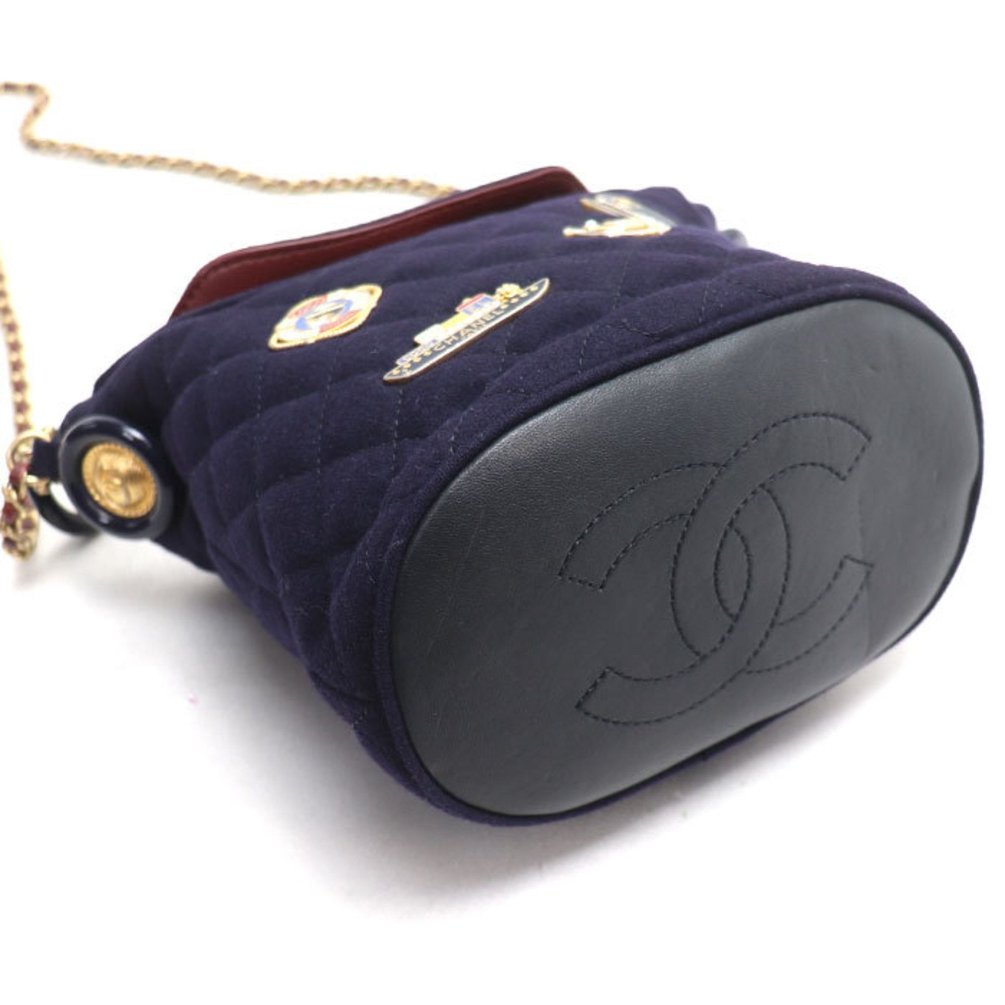 Wool Leather Shoulder Bag (Pre-Owned) - Chanel - Modalova
