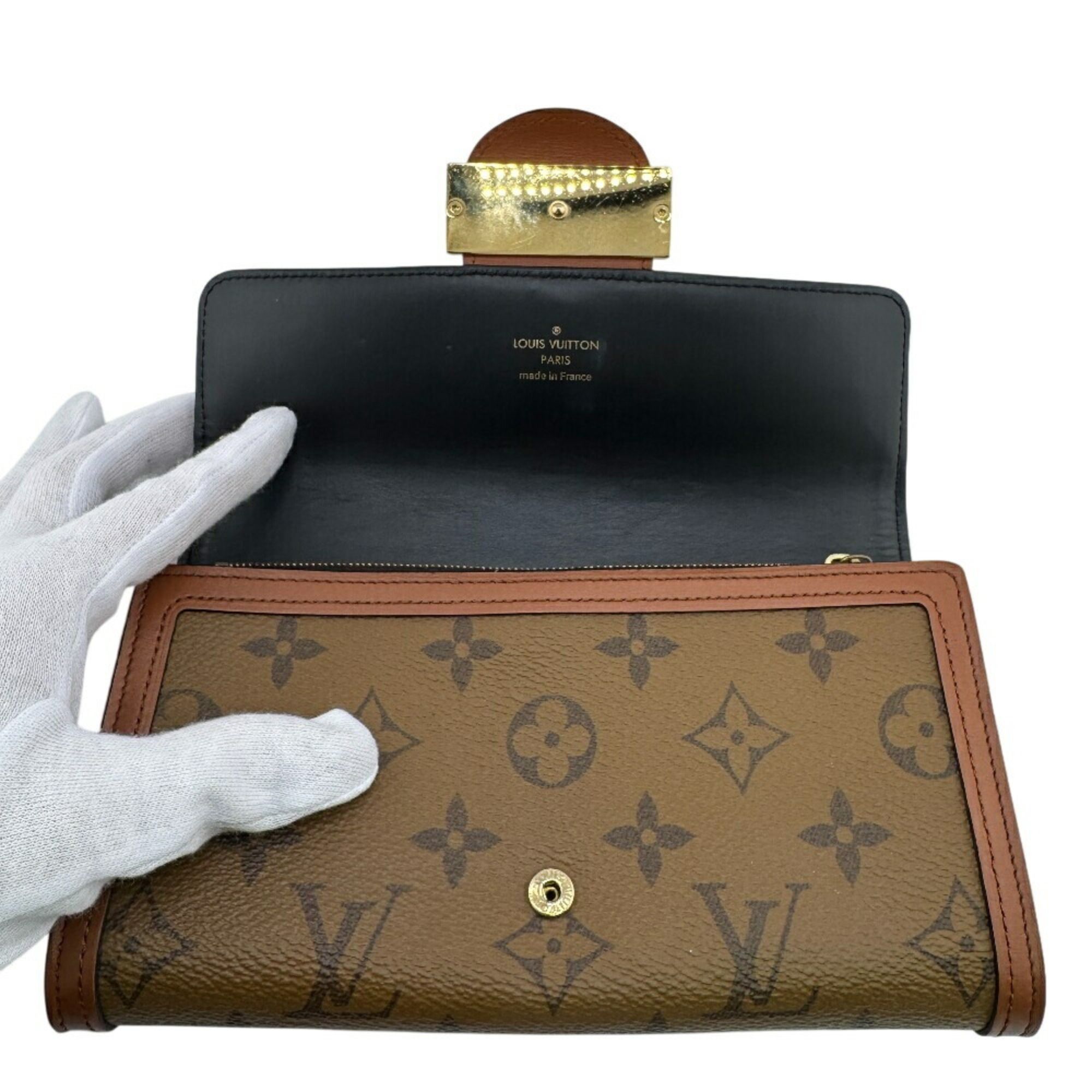 Monogram Reverse Leather Long Wallet (Bi-Fold) (Pre-Owned) - Louis Vuitton - Modalova