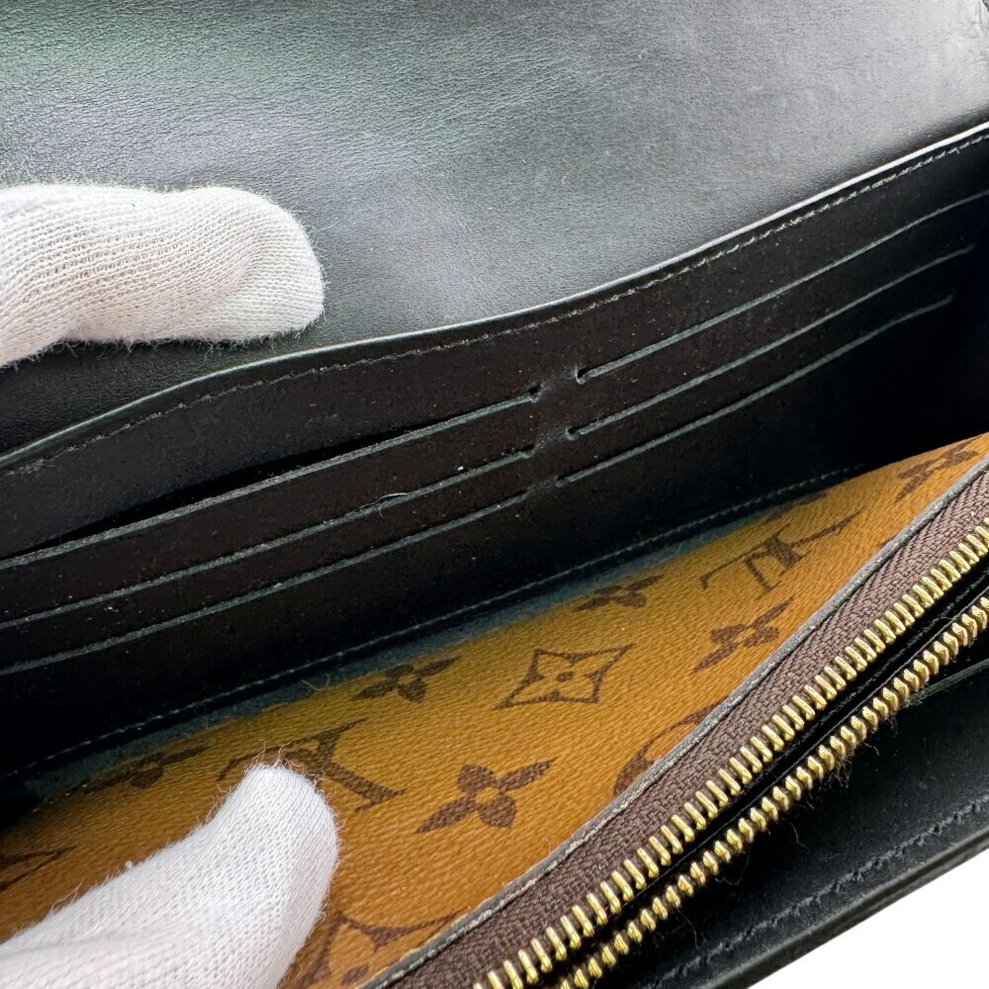 Monogram Reverse Leather Long Wallet (Bi-Fold) (Pre-Owned) - Louis Vuitton - Modalova