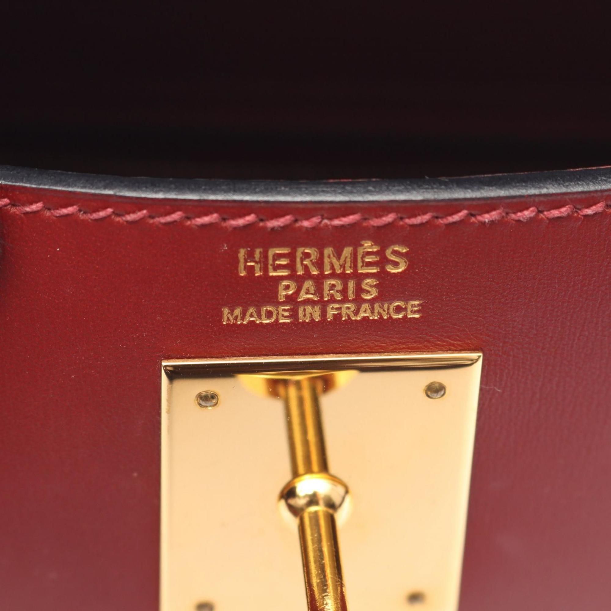 Vibrato Leather Leather Handbag (Pre-Owned) - Hermes - Modalova