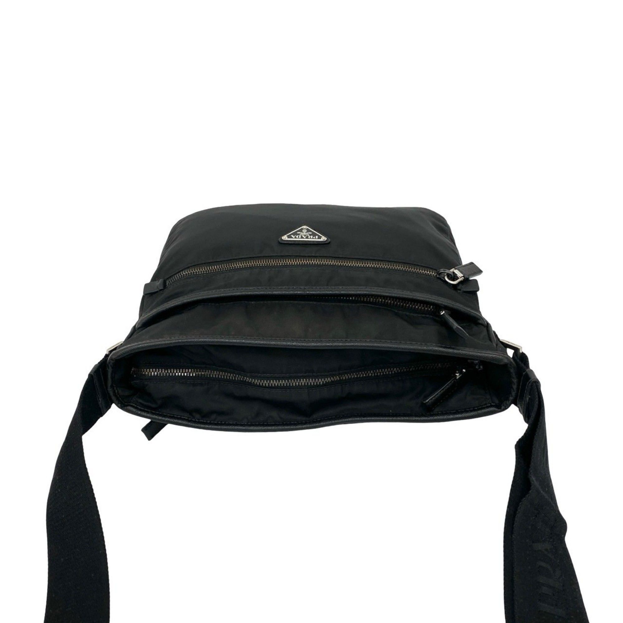 Nylon Leather Messenger Bag Shoulder Bag (Pre-Owned) - Prada - Modalova