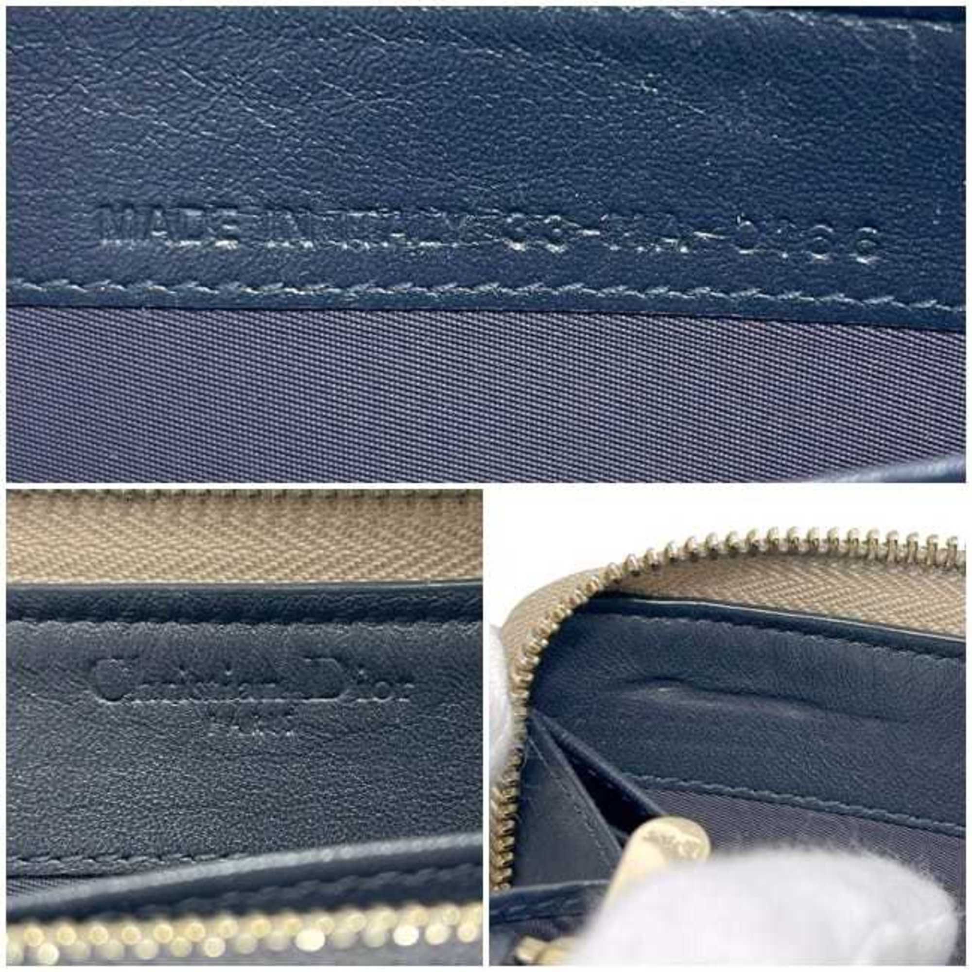 Leather Long Wallet (Bi-Fold) (Pre-Owned) - Christian Dior - Modalova