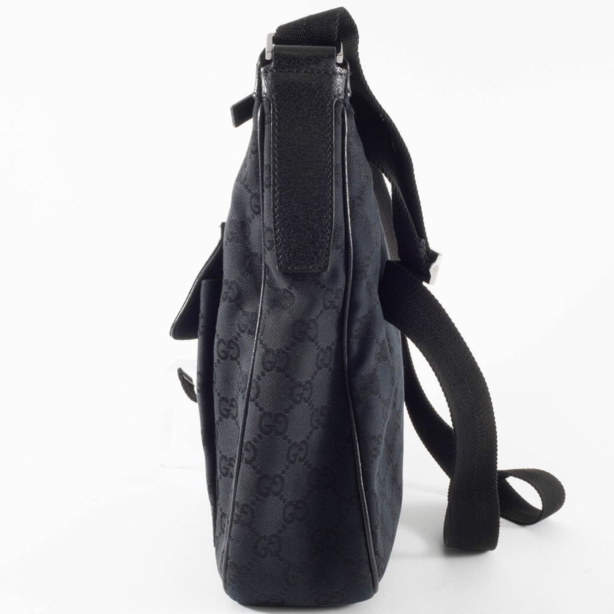 Gg Canvas Leather Shoulder Bag (Pre-Owned) - Gucci - Modalova