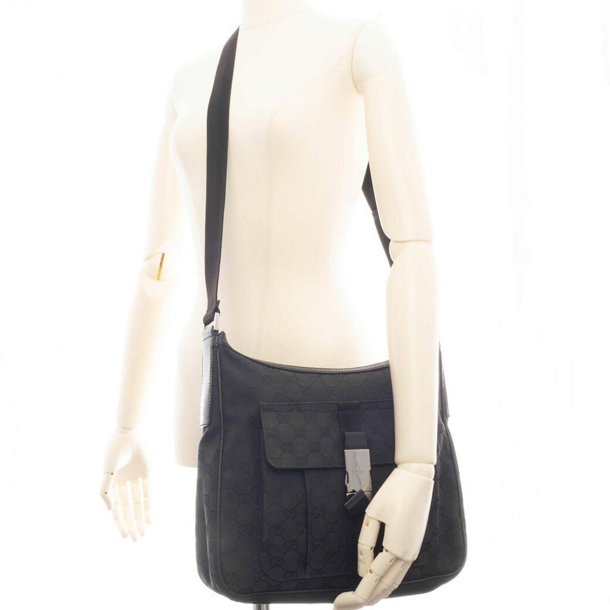 Gg Canvas Leather Shoulder Bag (Pre-Owned) - Gucci - Modalova