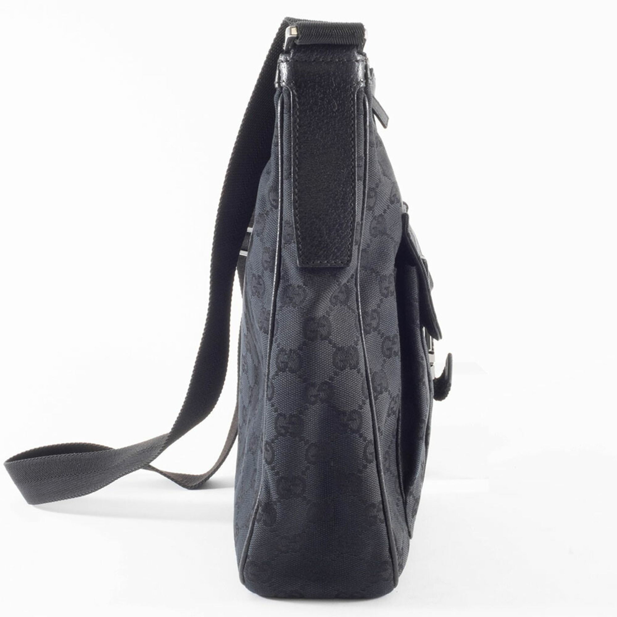 Gg Canvas Leather Shoulder Bag (Pre-Owned) - Gucci - Modalova