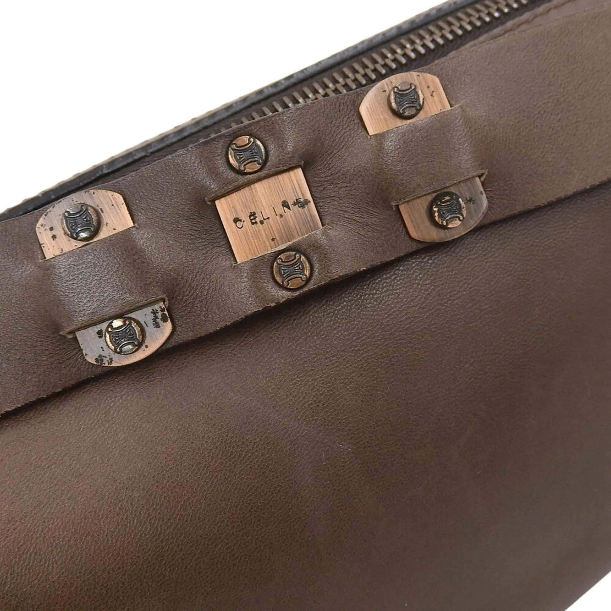 Dark Leather Shoulder Bag (Pre-Owned) - Celine - Modalova