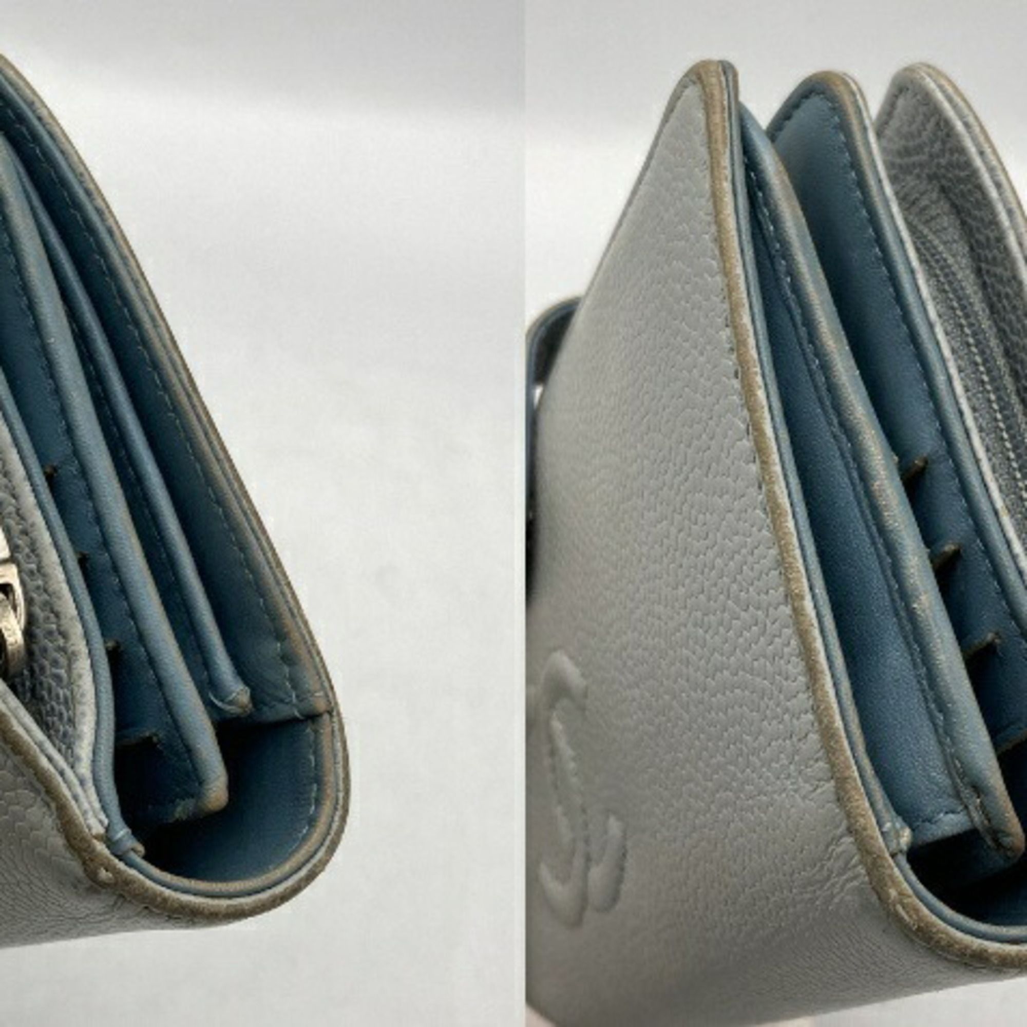 Leather Long Wallet (Bi-Fold) (Pre-Owned) - Chanel - Modalova