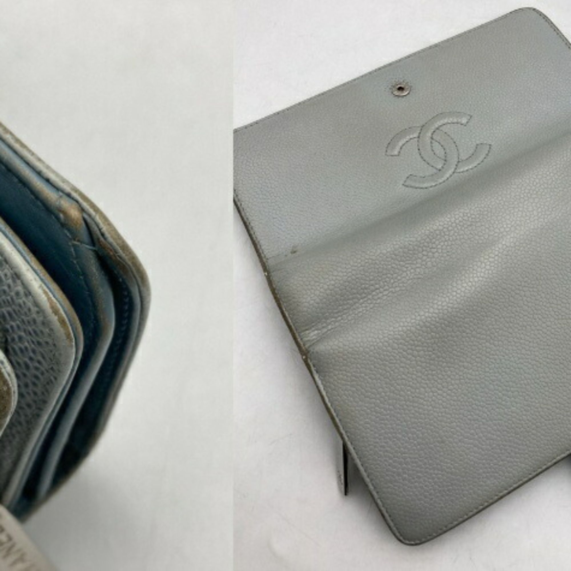 Leather Long Wallet (Bi-Fold) (Pre-Owned) - Chanel - Modalova