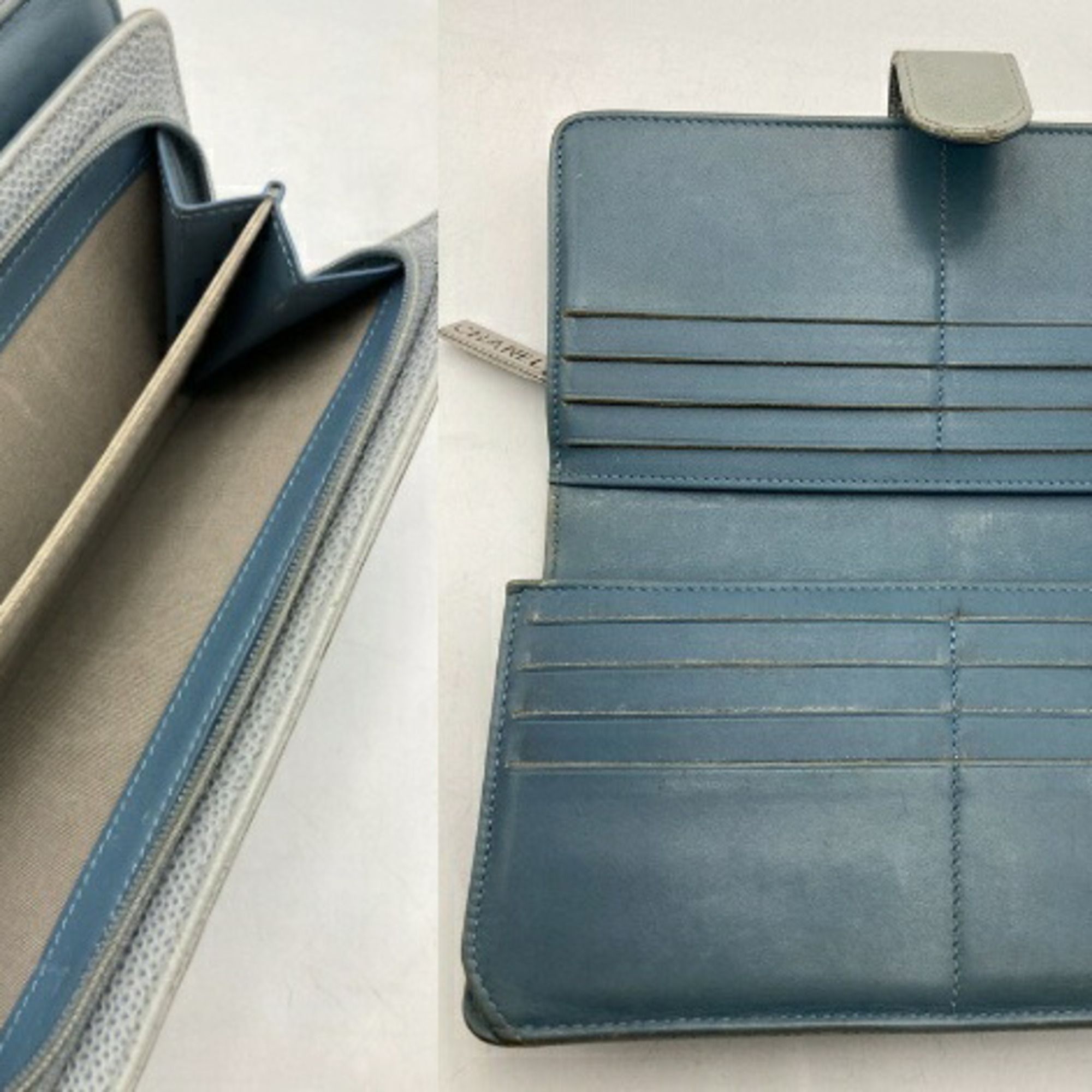 Leather Long Wallet (Bi-Fold) (Pre-Owned) - Chanel - Modalova
