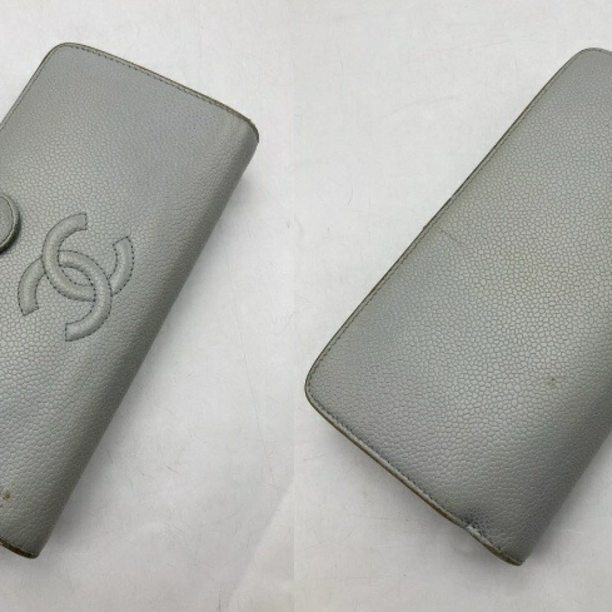 Leather Long Wallet (Bi-Fold) (Pre-Owned) - Chanel - Modalova