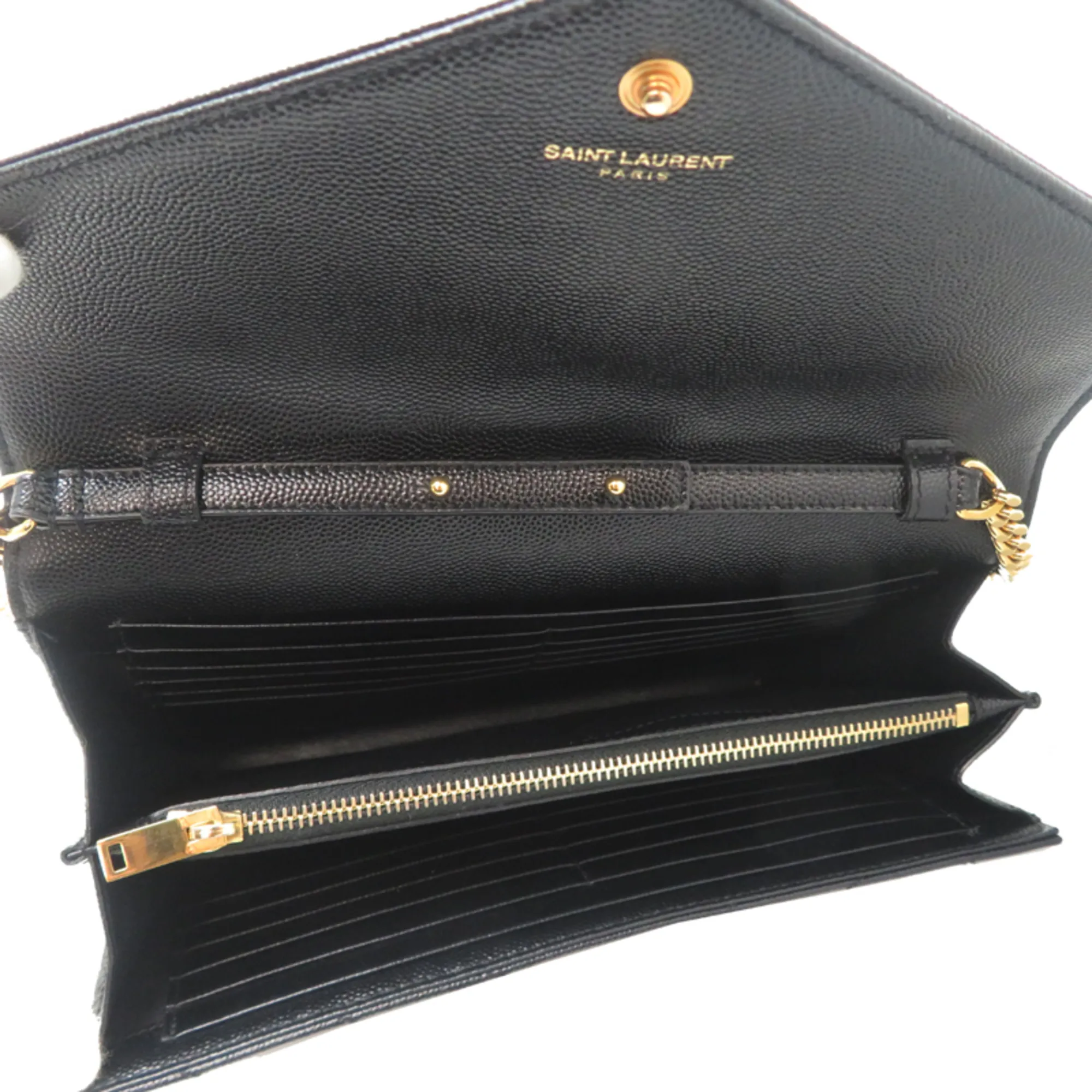 Leather Chain/Shoulder Wallet (Pre-Owned) - Saint Laurent - Modalova
