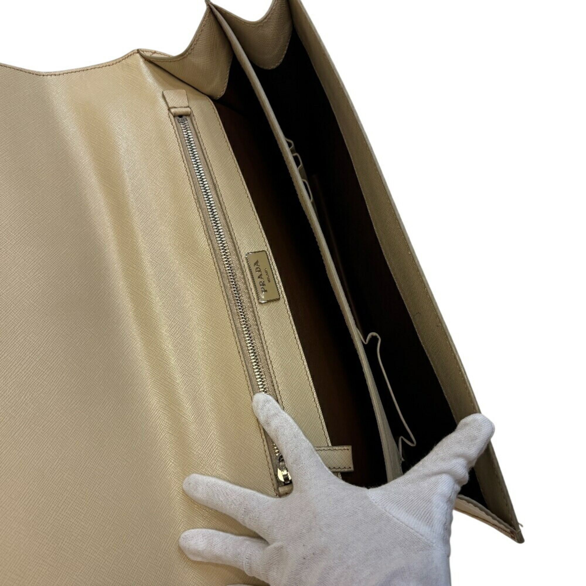 Leather Briefcase (Pre-Owned) - Prada - Modalova