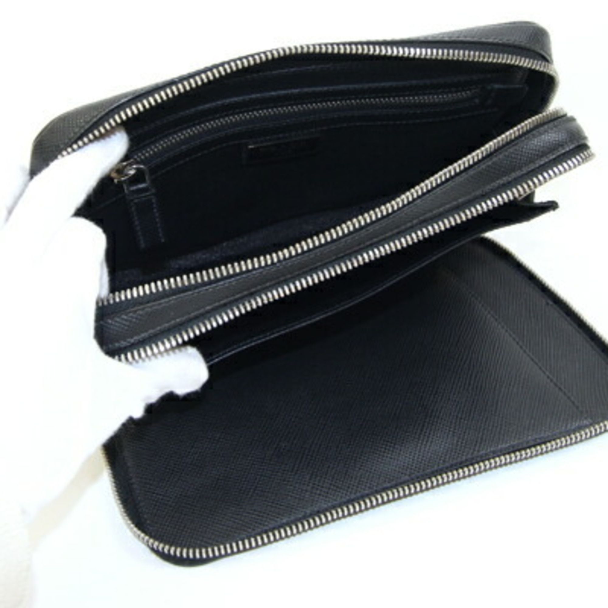 Leather Clutch Bag (Pre-Owned) - Prada - Modalova