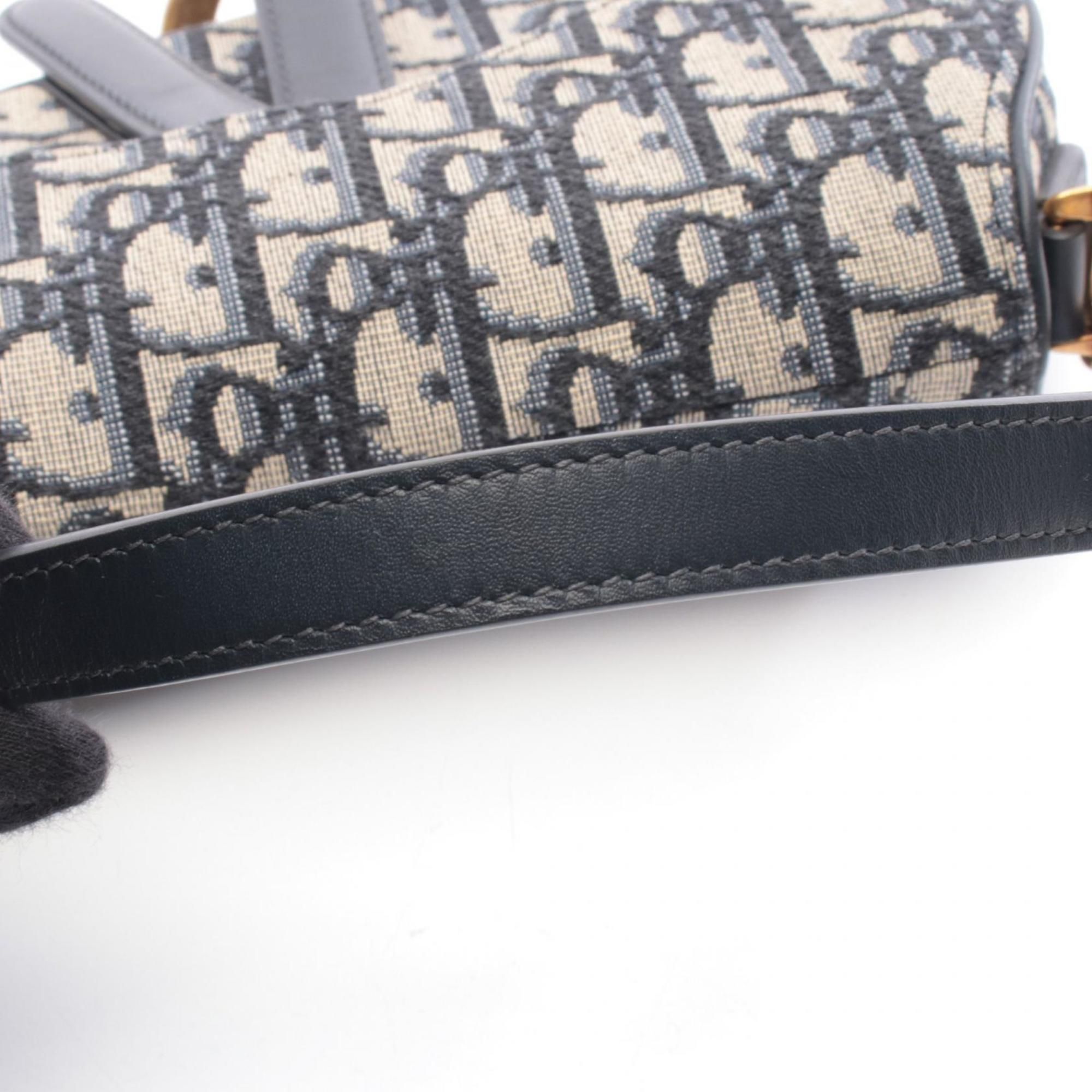 Canvas Leather Handbag Saddle Bag (Pre-Owned) - Christian Dior - Modalova