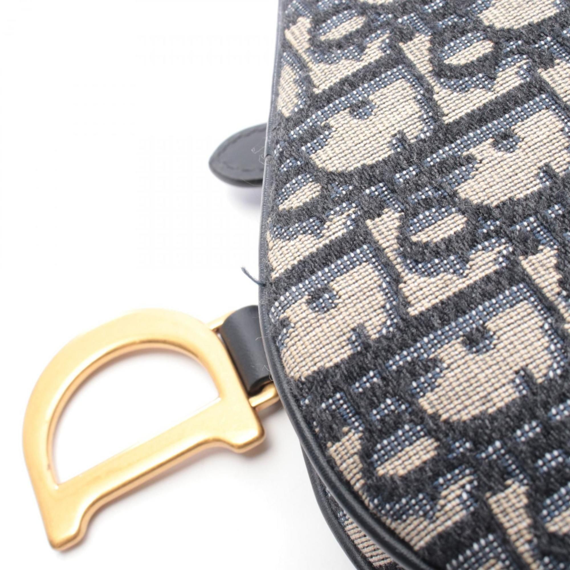 Canvas Leather Handbag Saddle Bag (Pre-Owned) - Christian Dior - Modalova